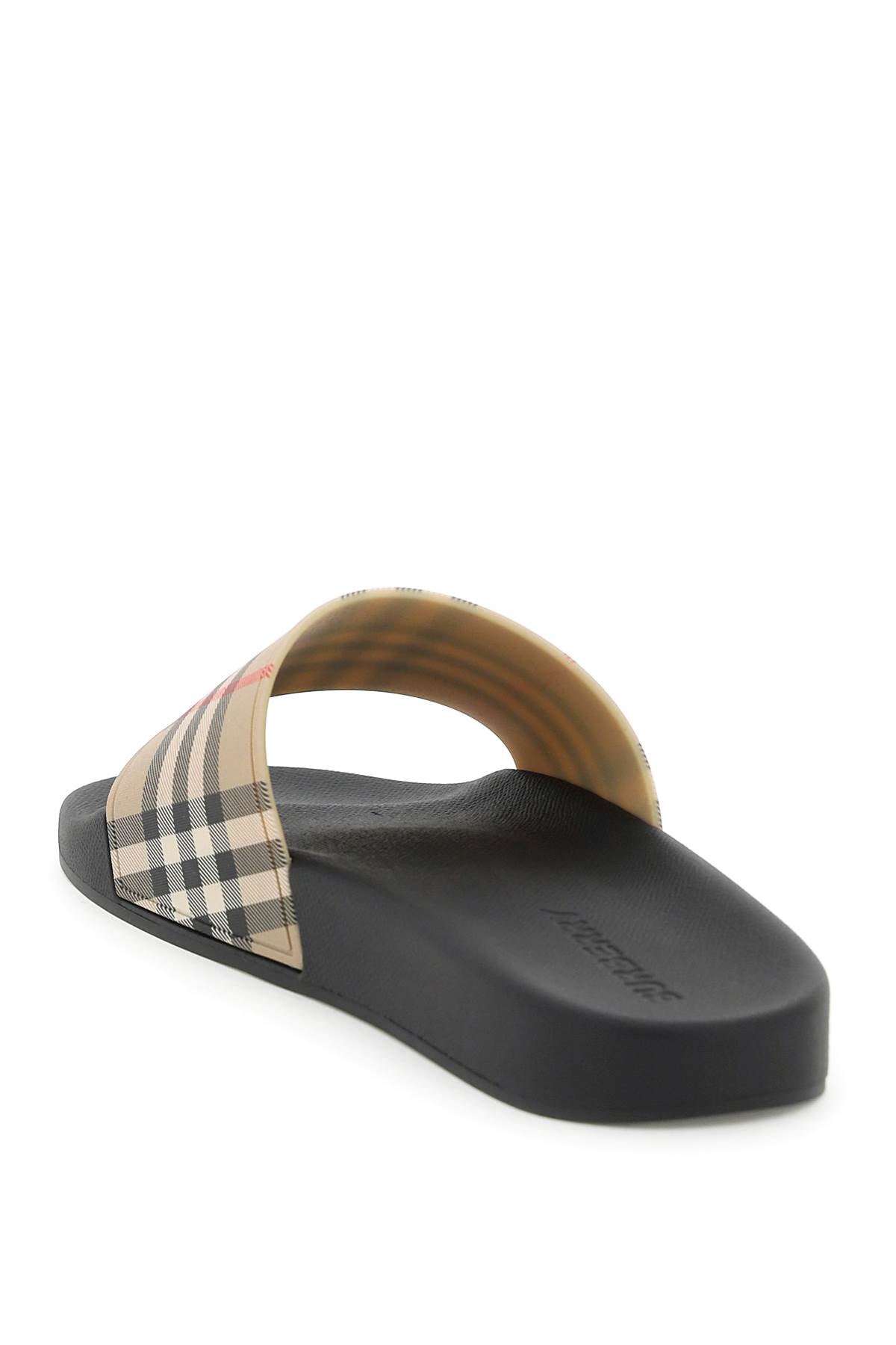 Burberry tartan rubber slides