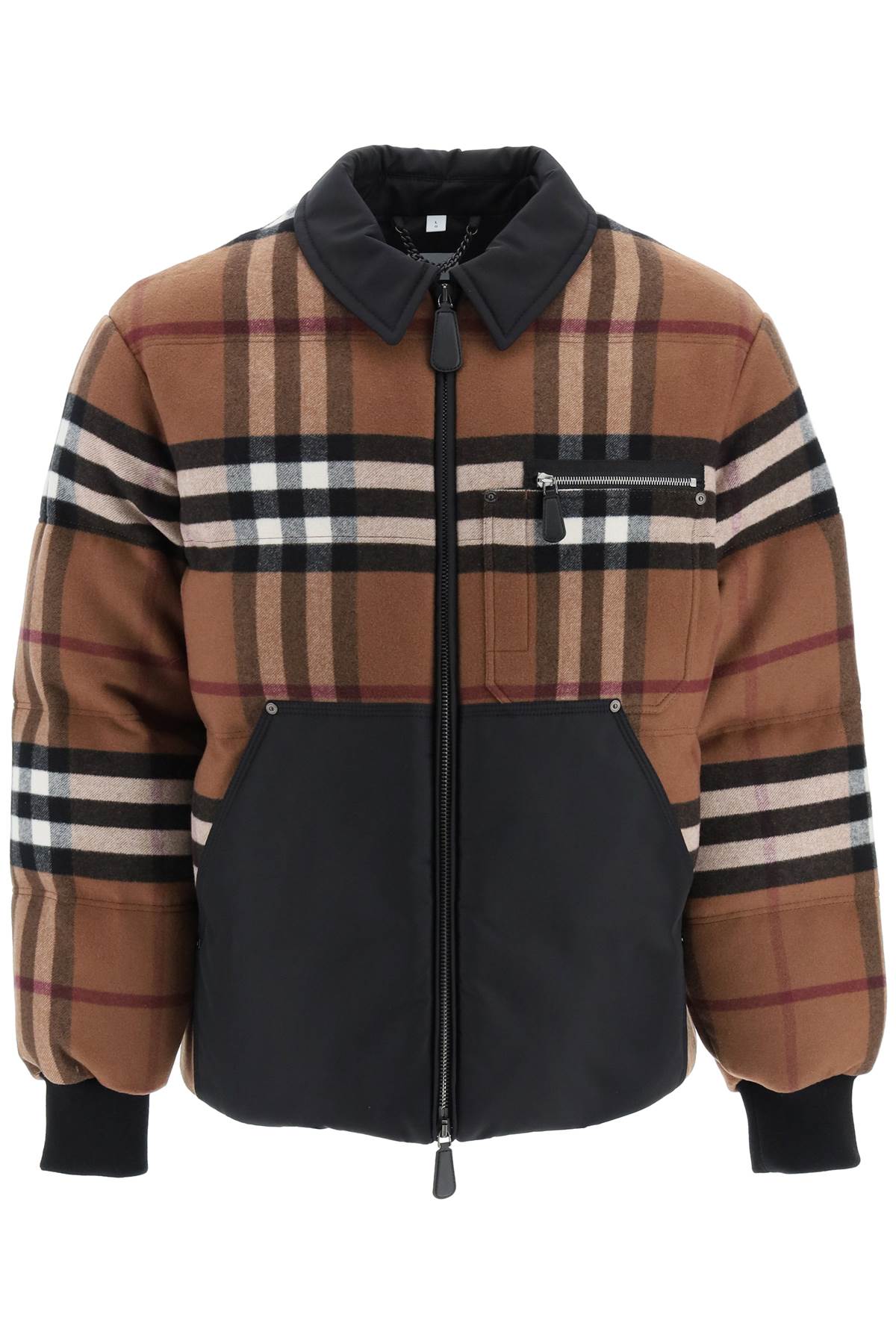 Burberry exaggerated check down jacket