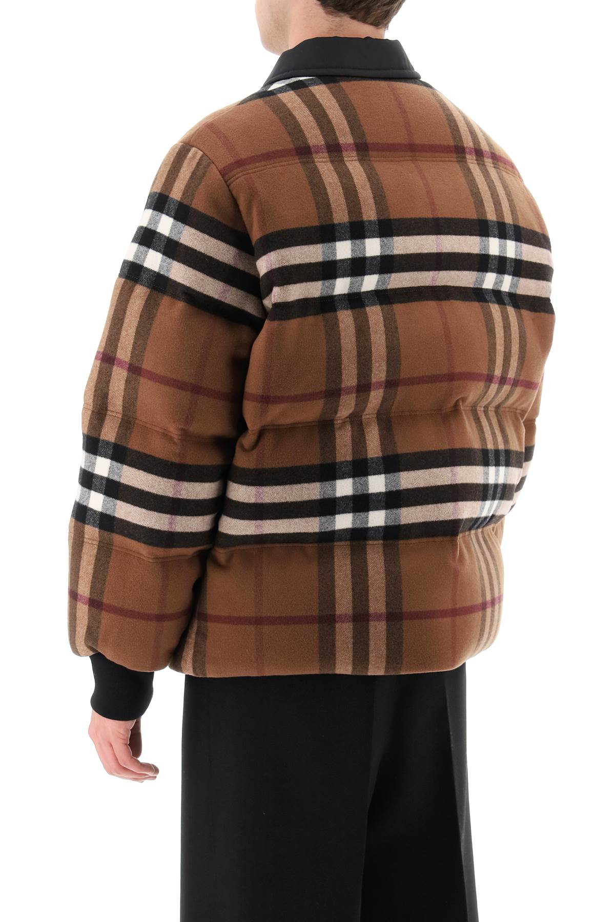 Burberry exaggerated check down jacket