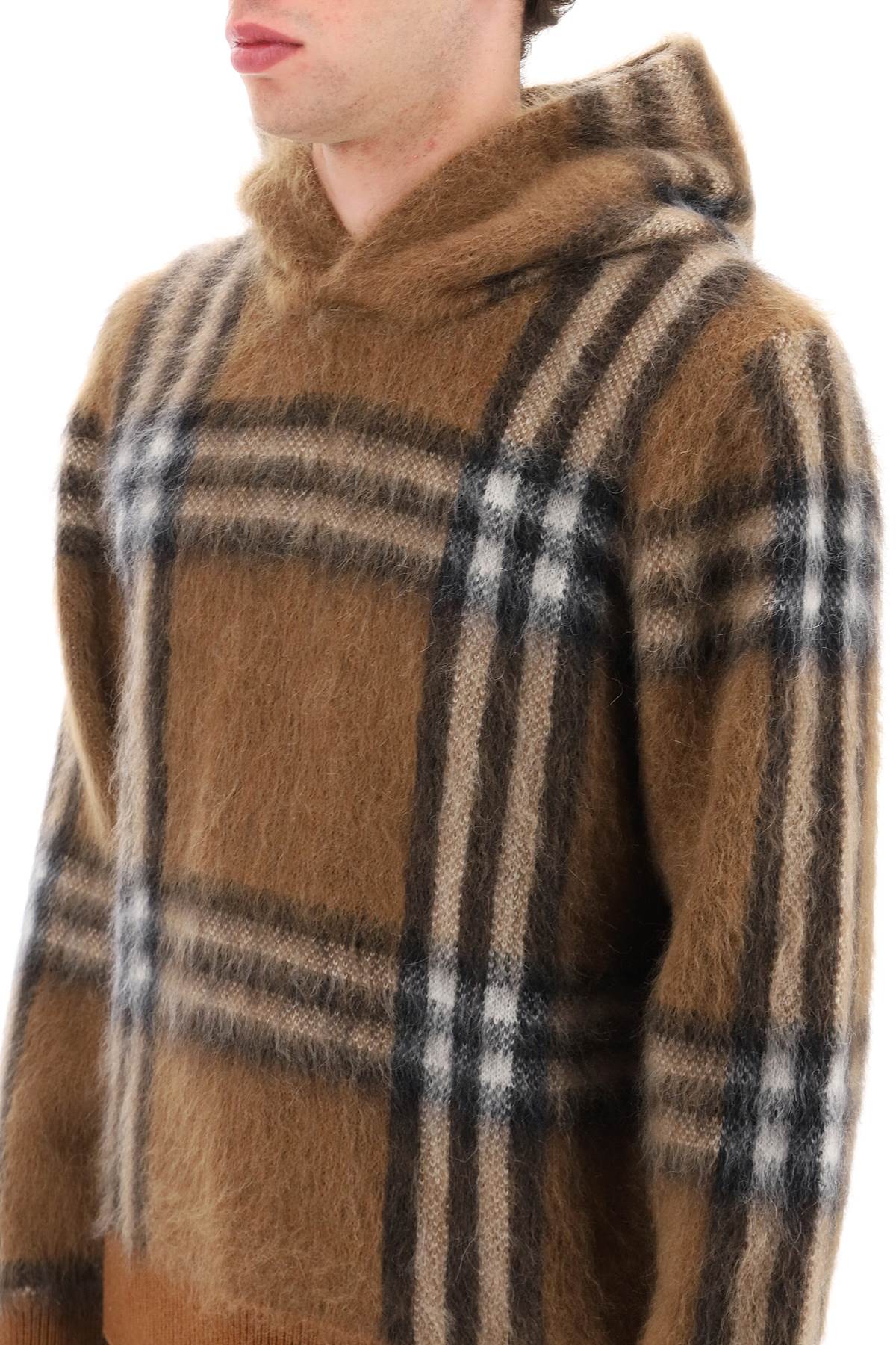 Burberry mohair and wool blend pullover featuring jacquard tartan