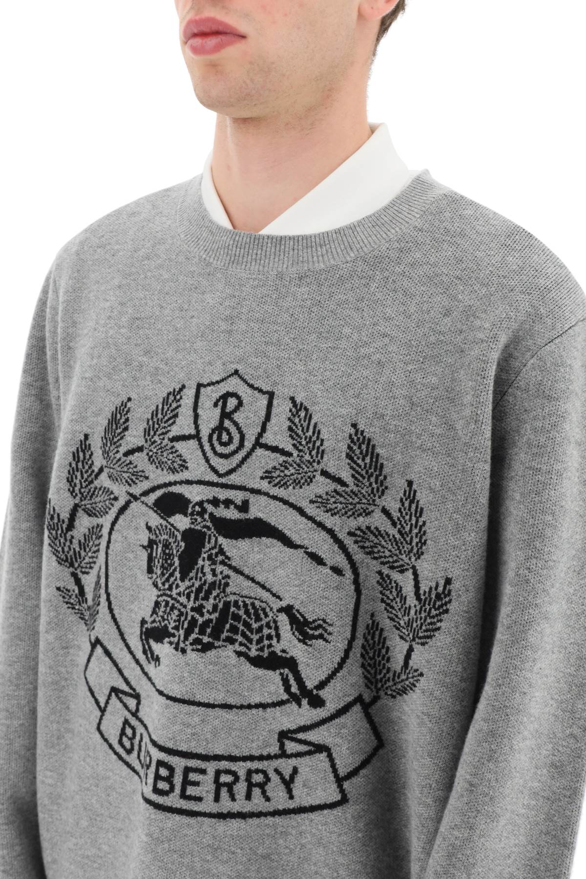 Burberry equestrian knight jacquard sweater