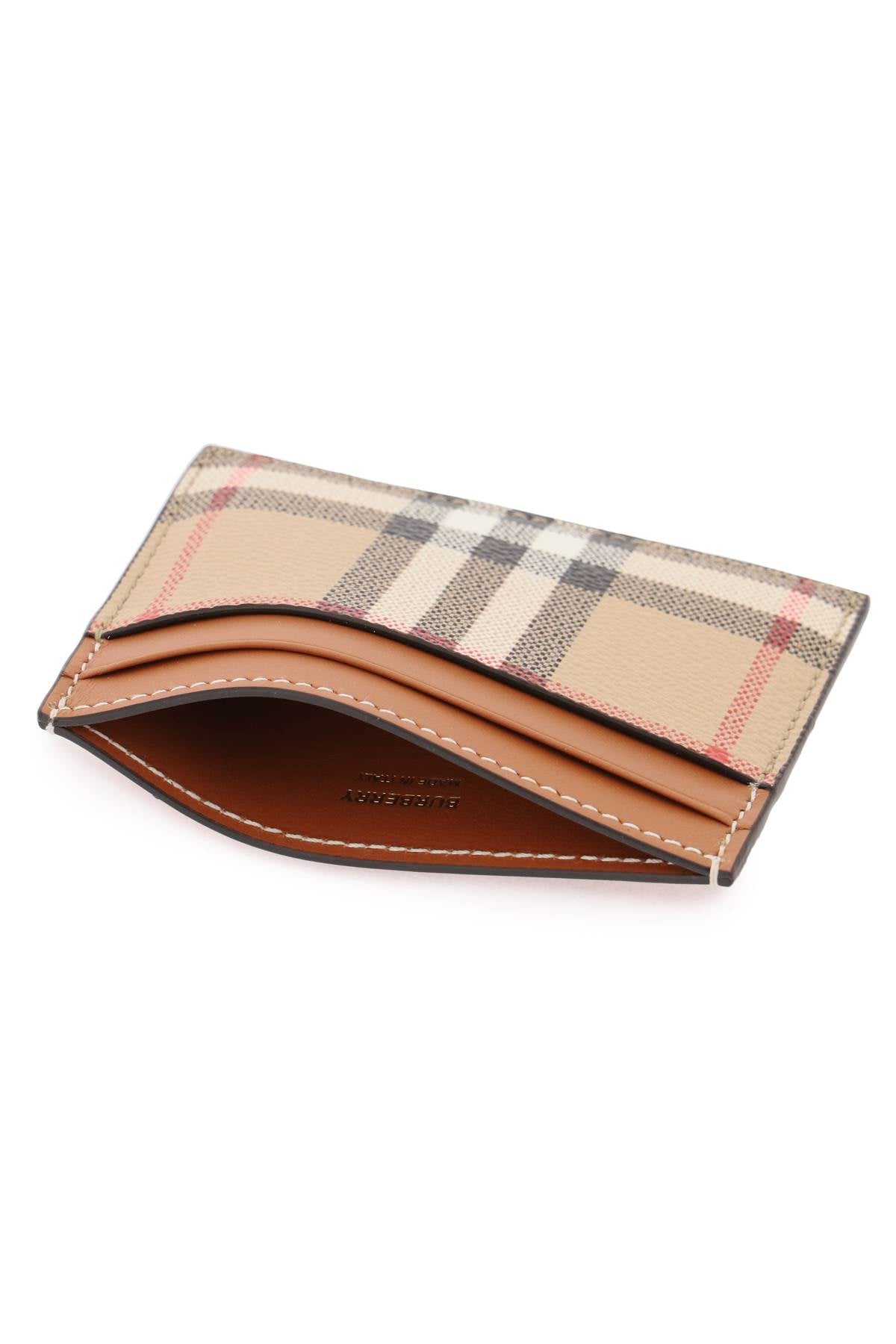 Burberry card holder with tartan pattern