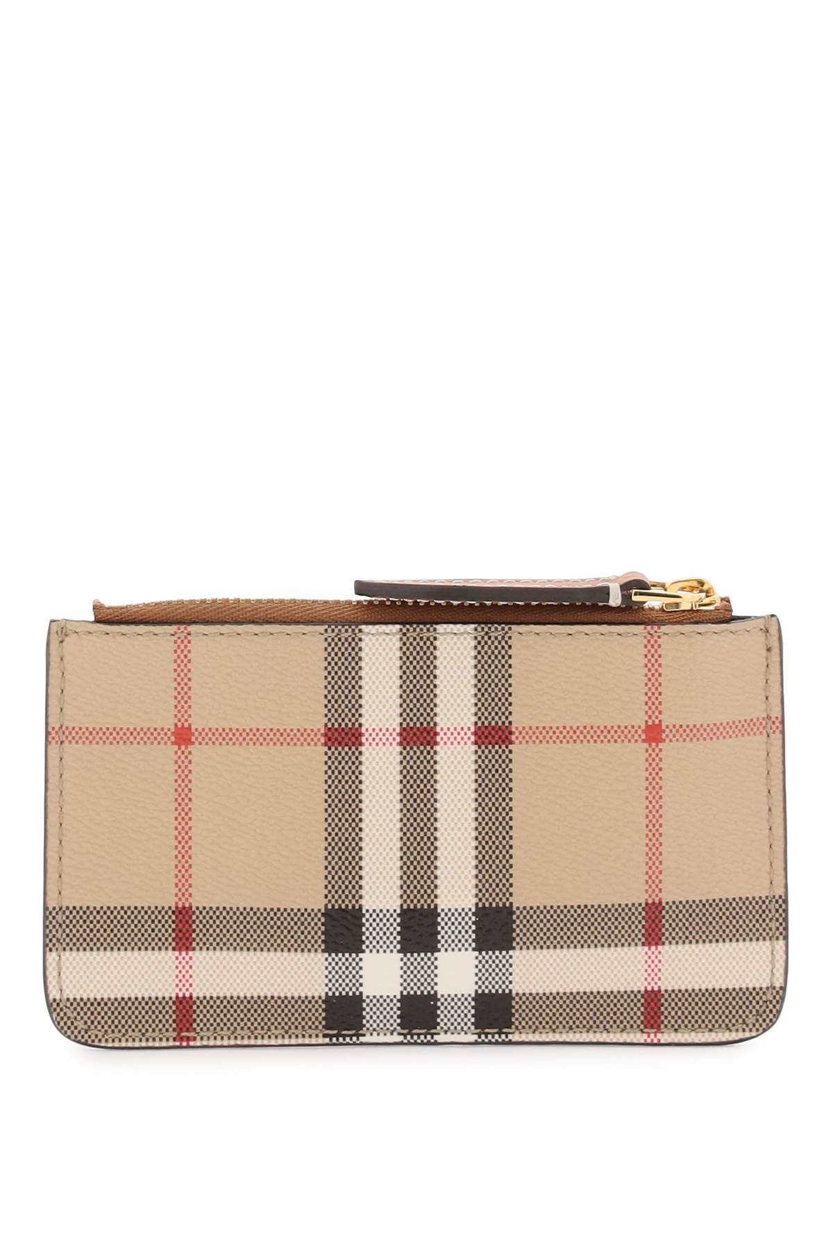 Burberry check coin purse with strap