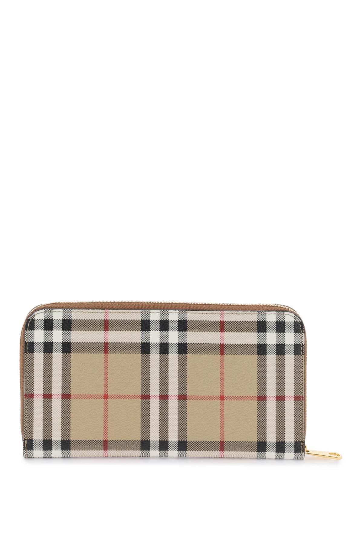 Burberry large zip-around check wallet