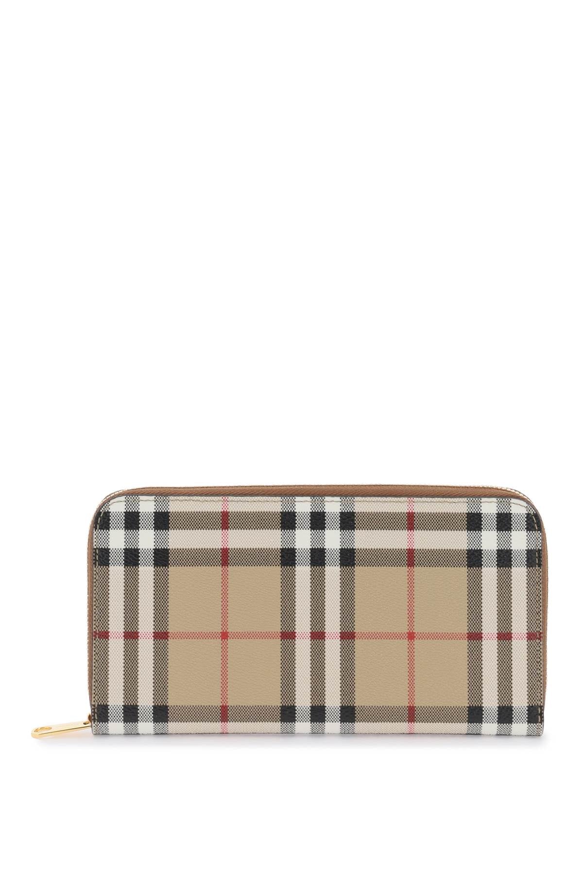 Burberry large zip-around check wallet