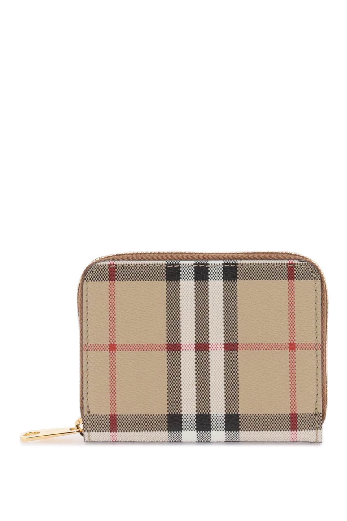 Burberry zip-around check wallet