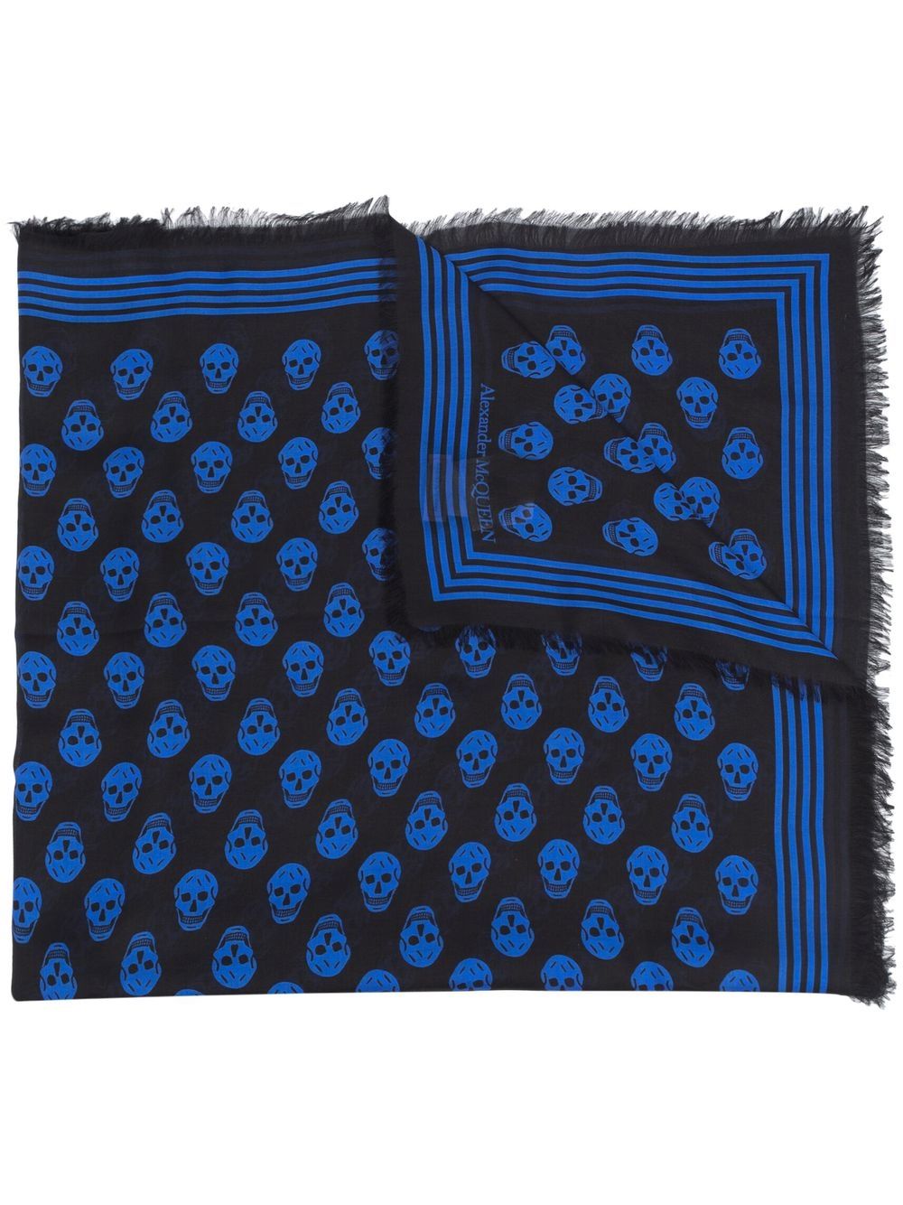 Alexander McQueen Scarfs Blue