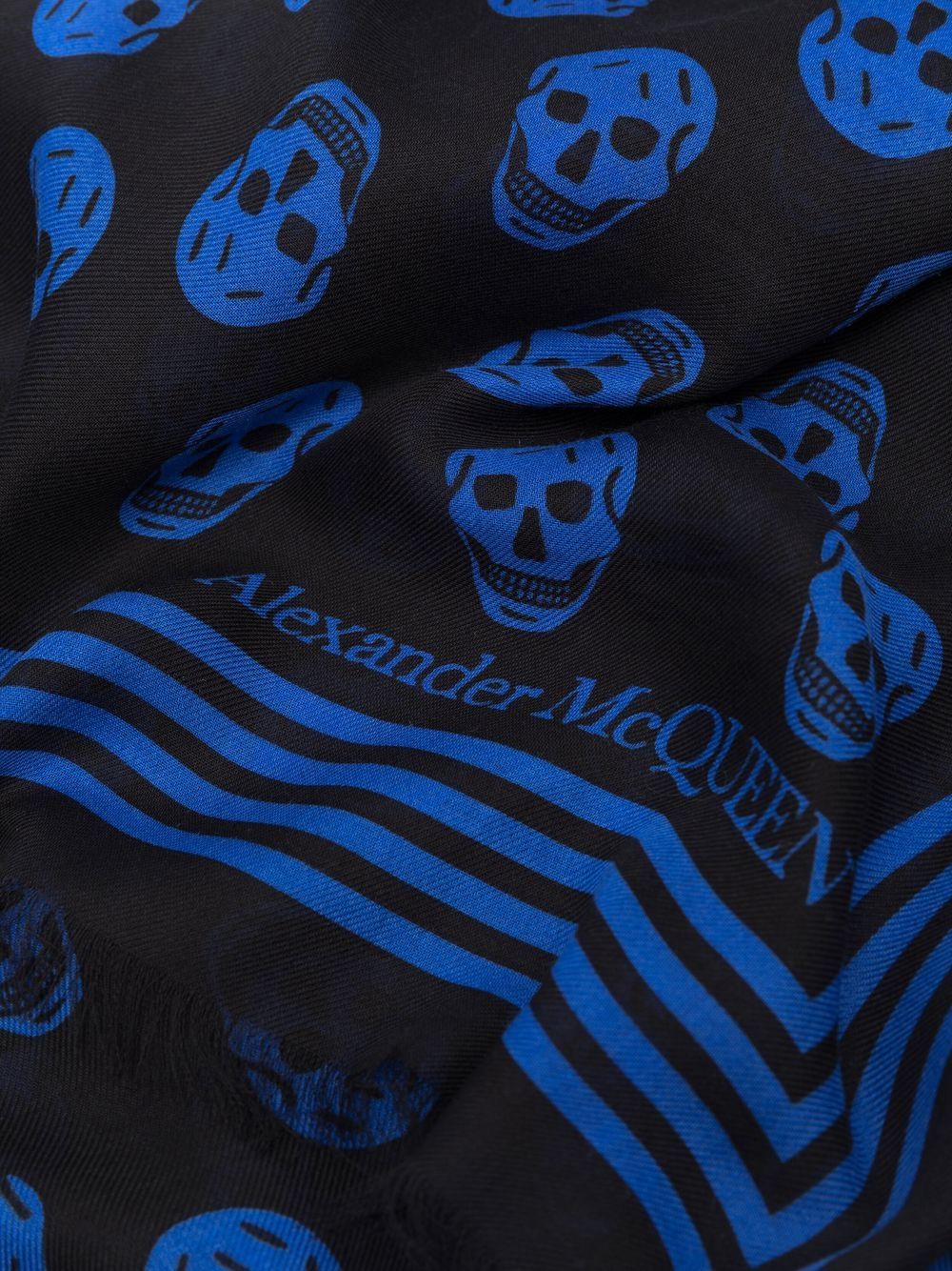 Alexander McQueen Scarfs Blue