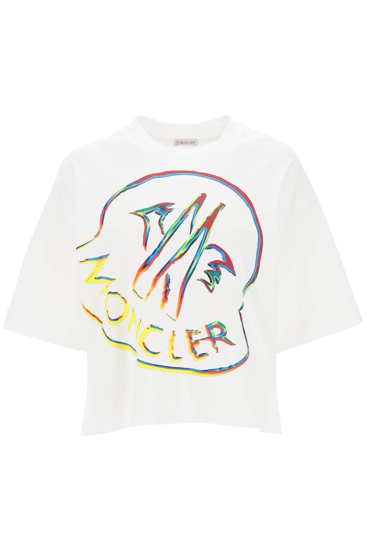 Moncler basic cropped t-shirt with logo print