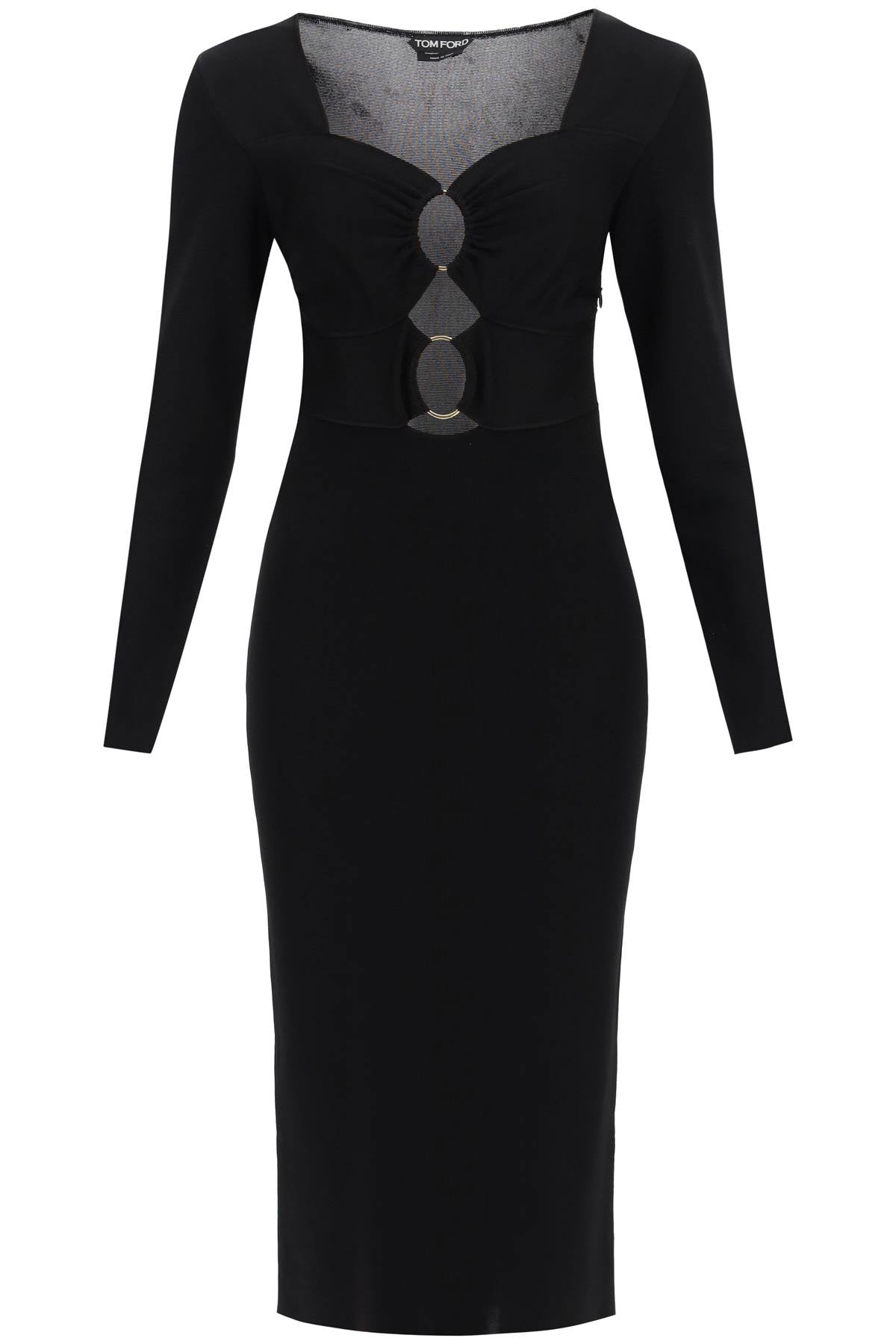 Tom ford knitted midi dress with cut-outs