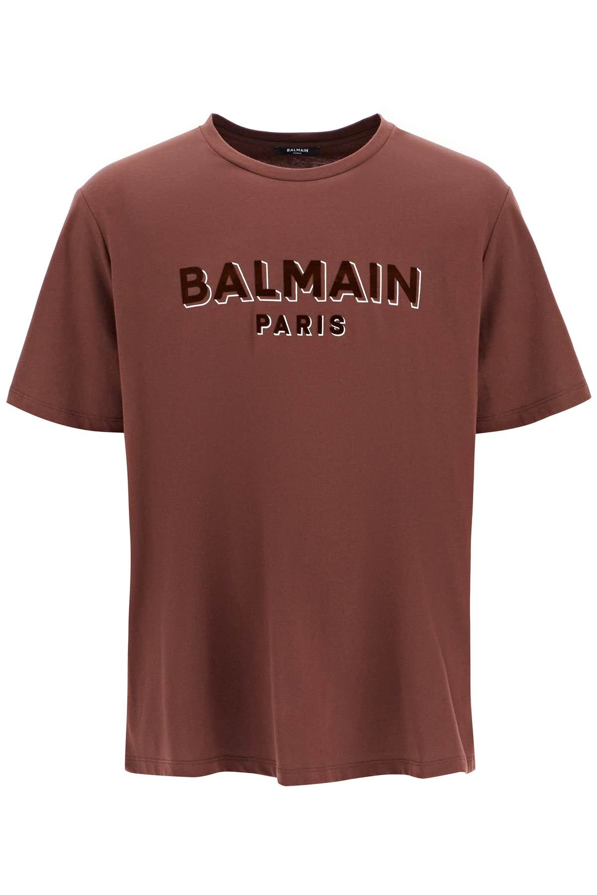 Balmain flocked logo t-shirt