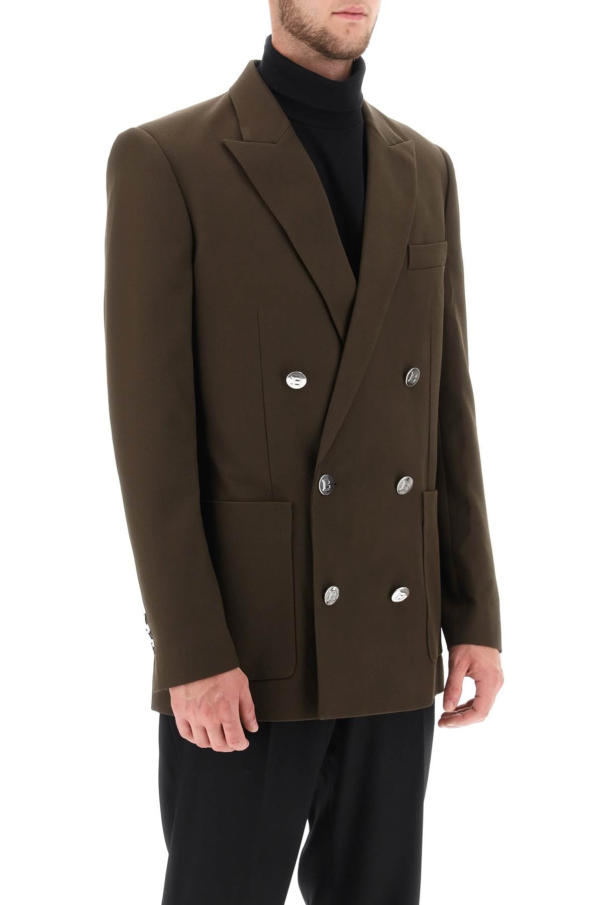 Balmain double-breasted jacket with monogram buttons