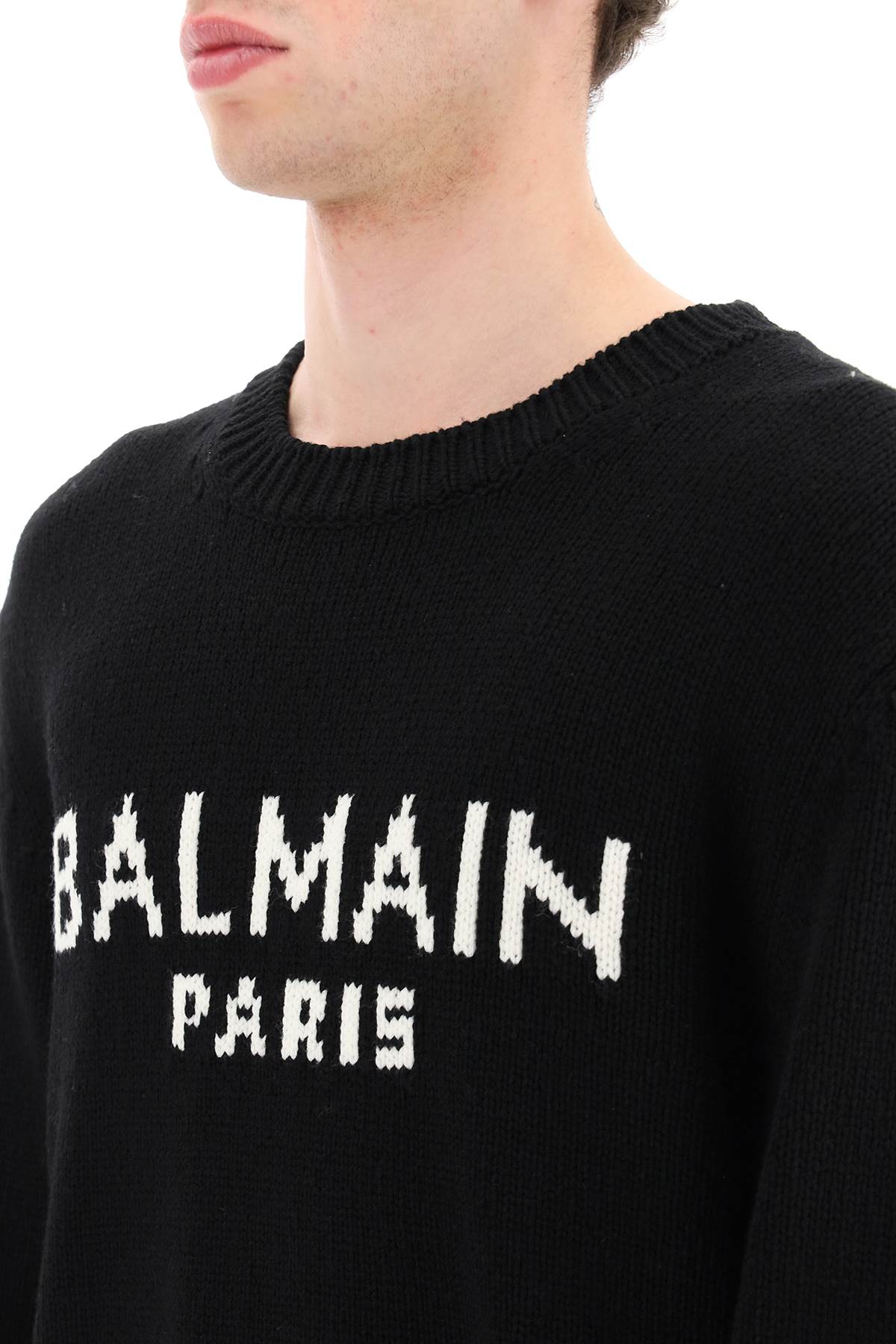 Balmain oversized wool logo sweater