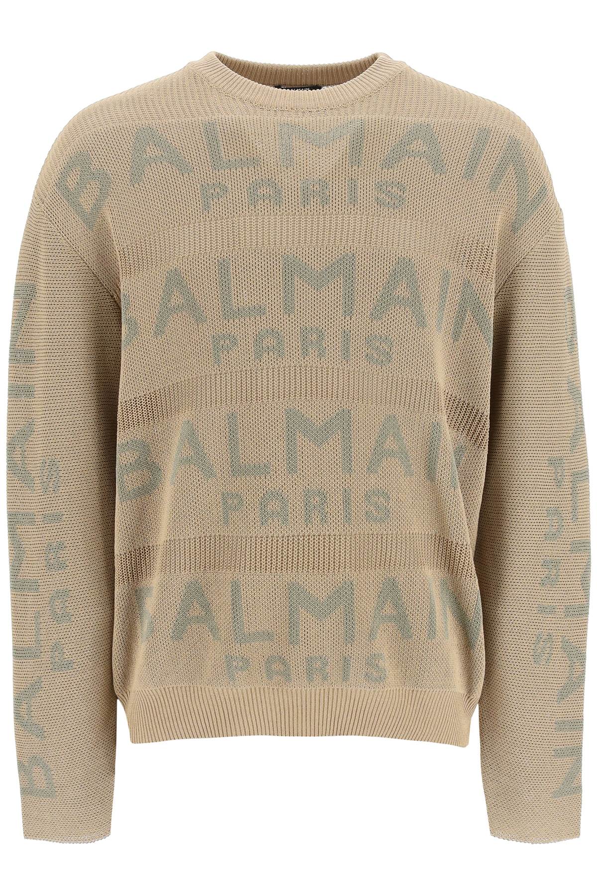 Balmain oversized cotton logo sweater