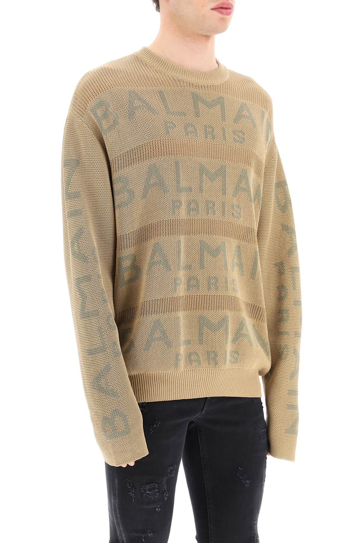 Balmain oversized cotton logo sweater