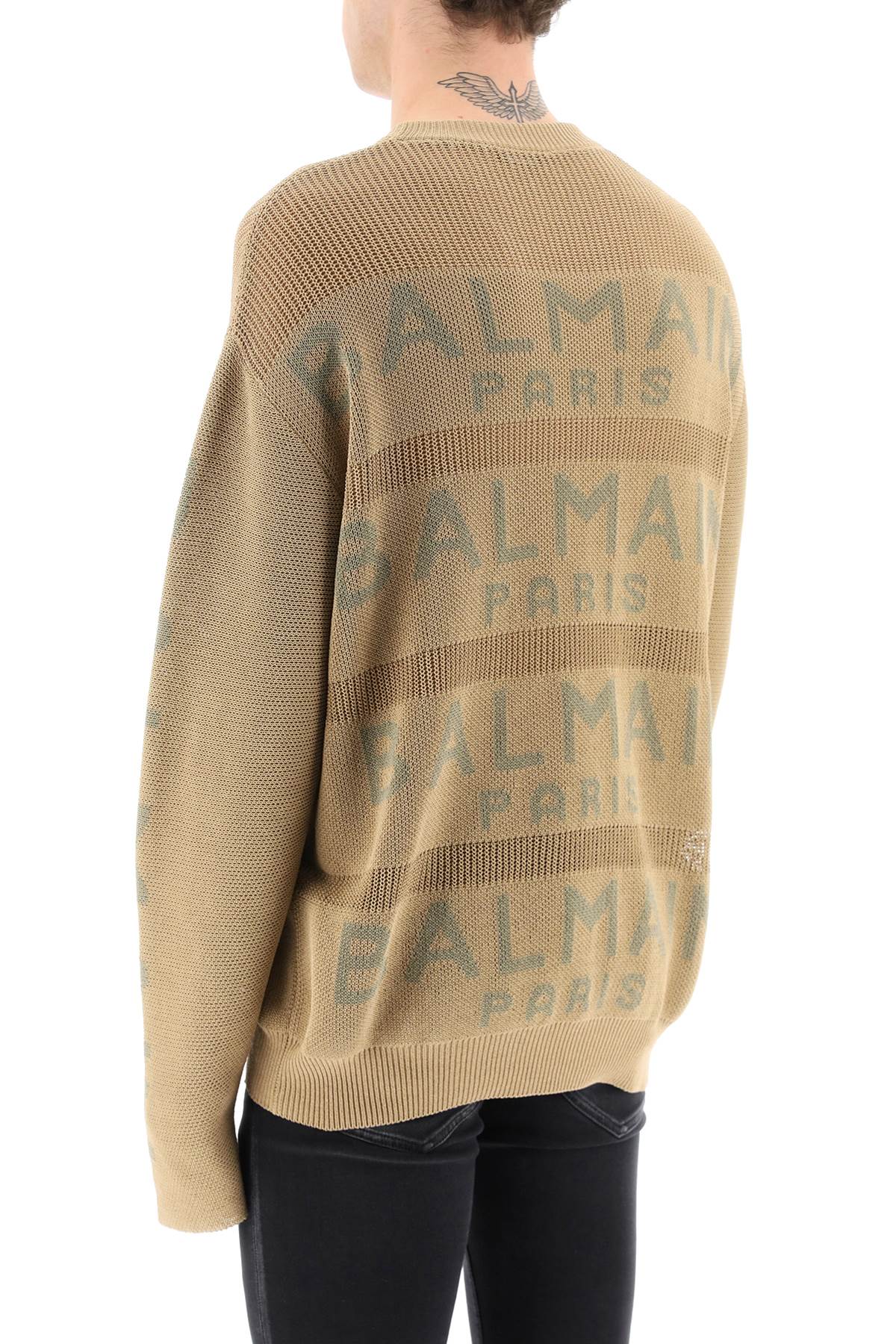 Balmain oversized cotton logo sweater