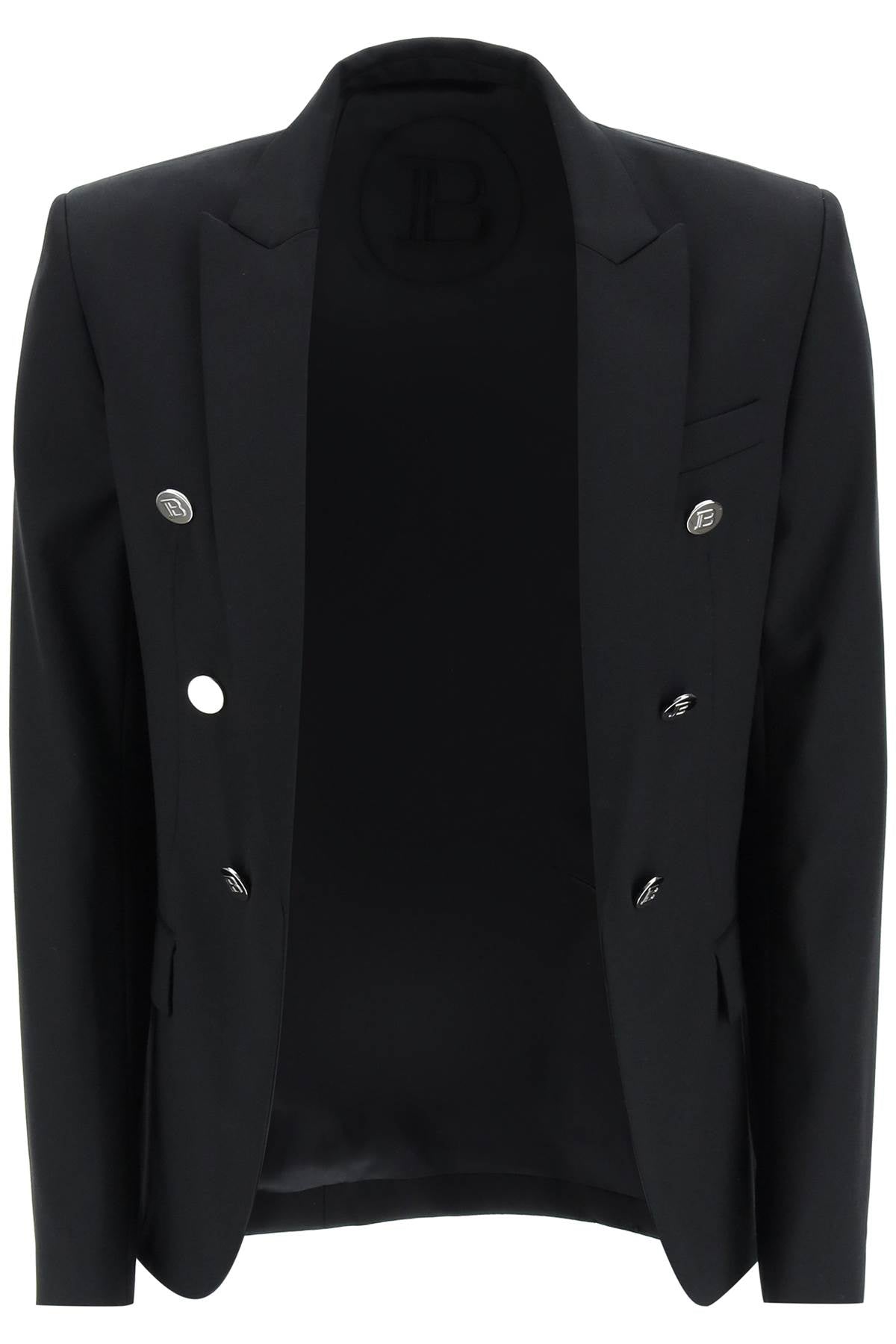 Balmain six button slim wool jacket