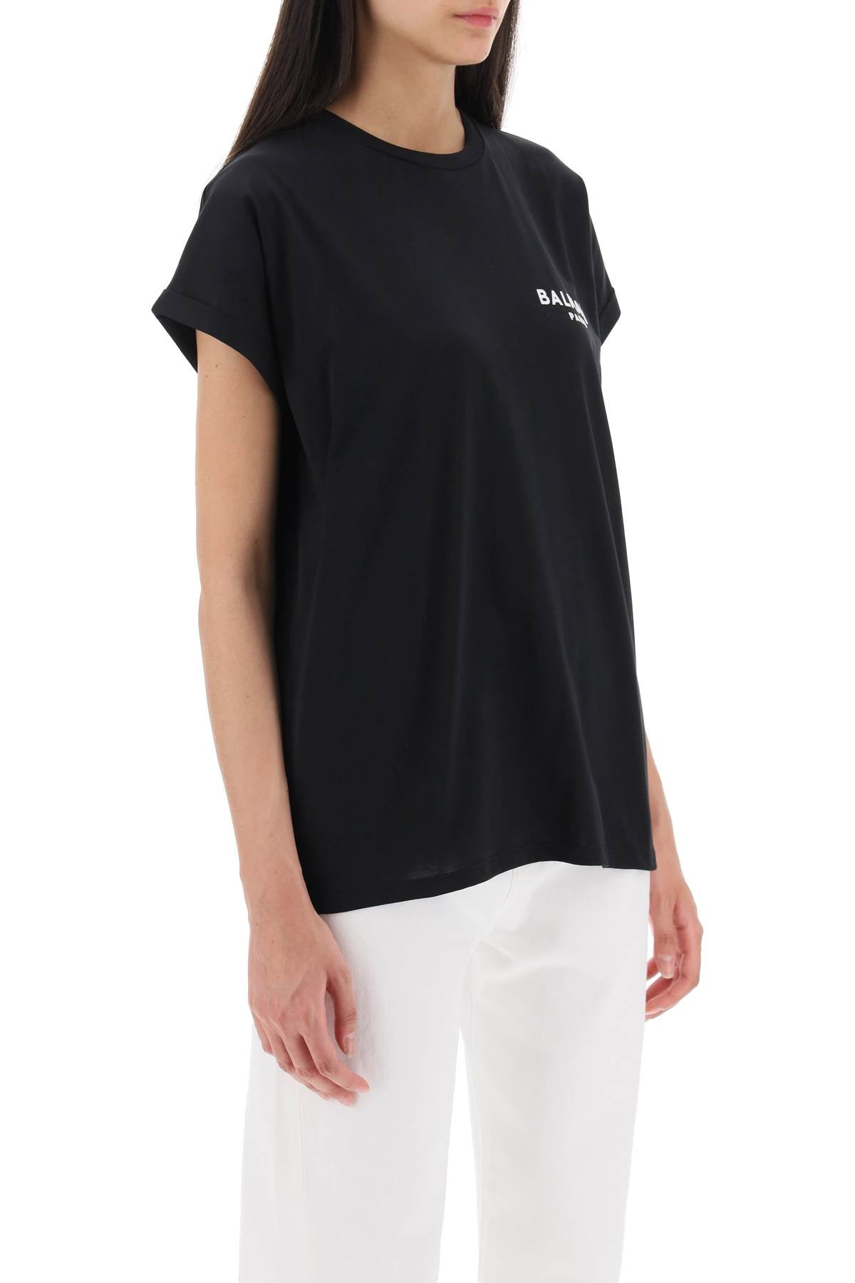 Balmain t-shirt with flocked logo print