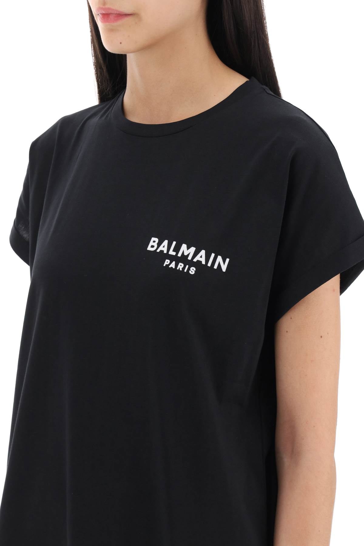 Balmain t-shirt with flocked logo print