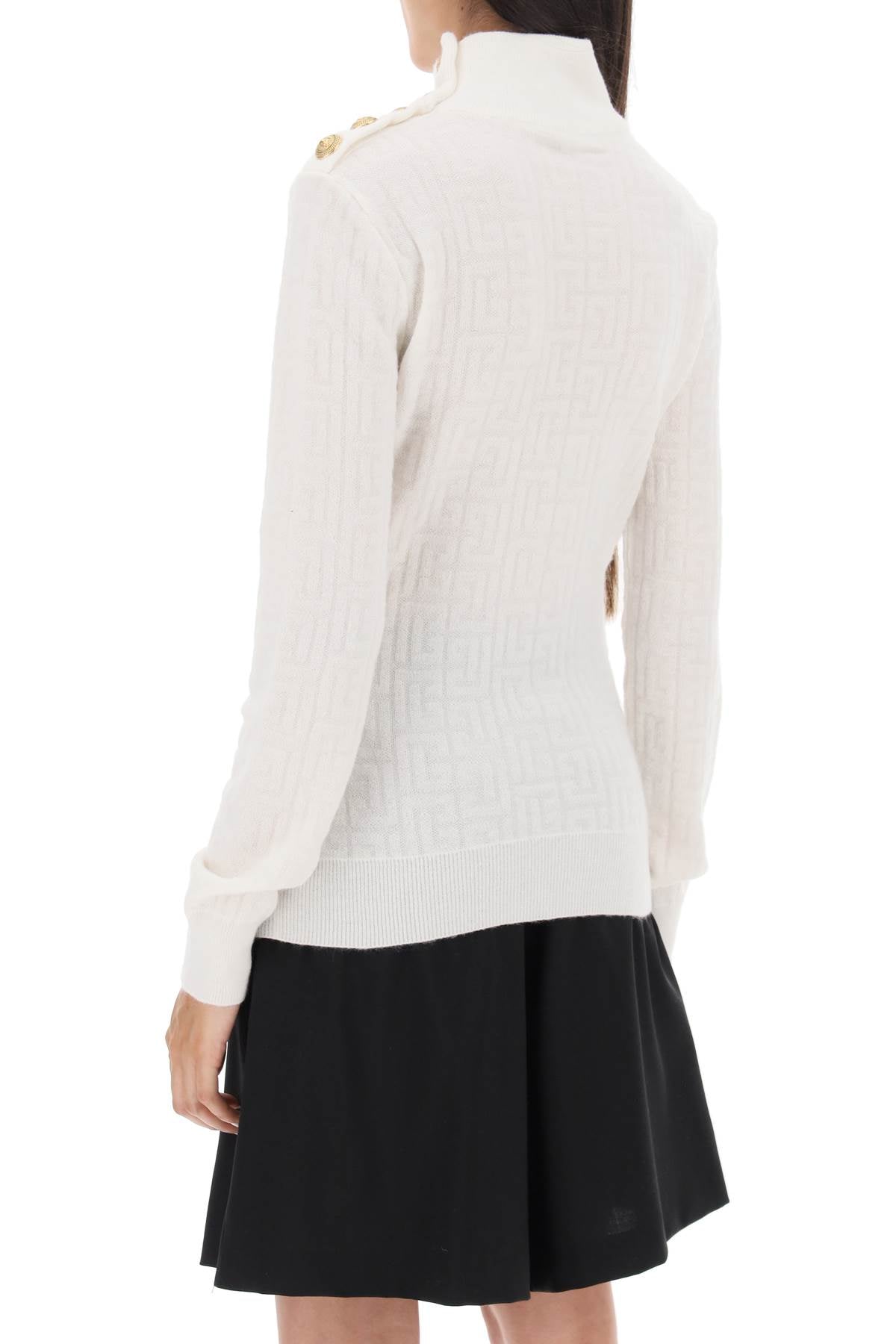 Balmain sweater in monogram knit