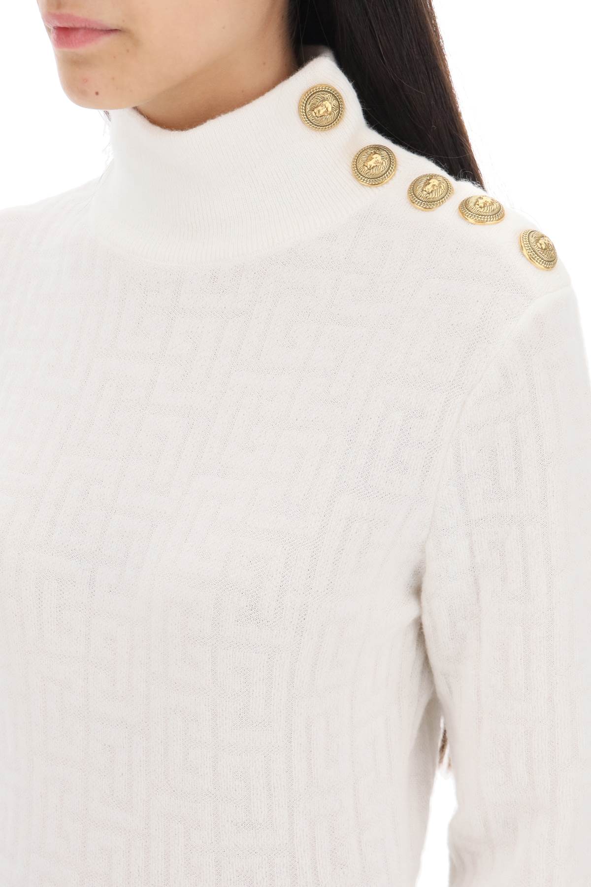 Balmain sweater in monogram knit