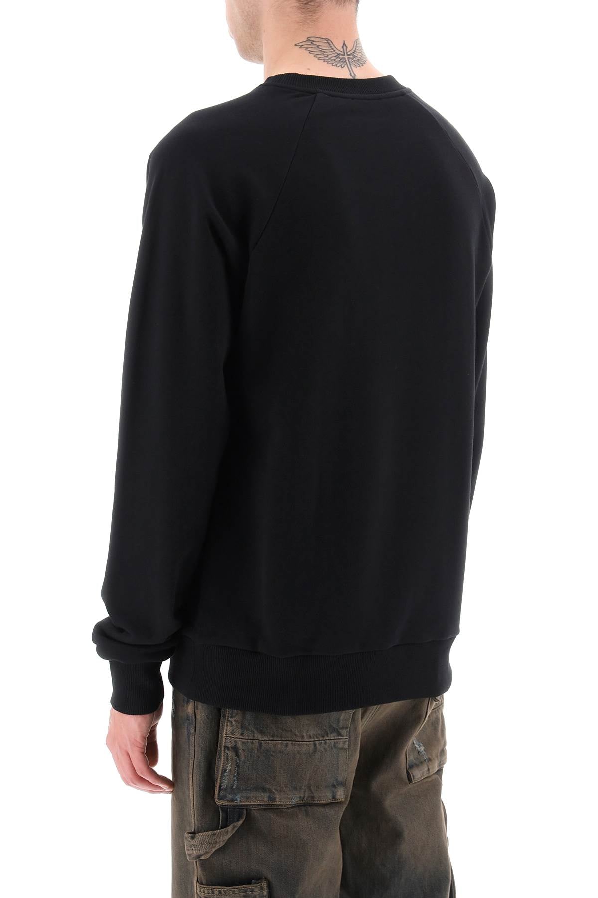 Balmain crew-neck sweatshirt with flocked logo