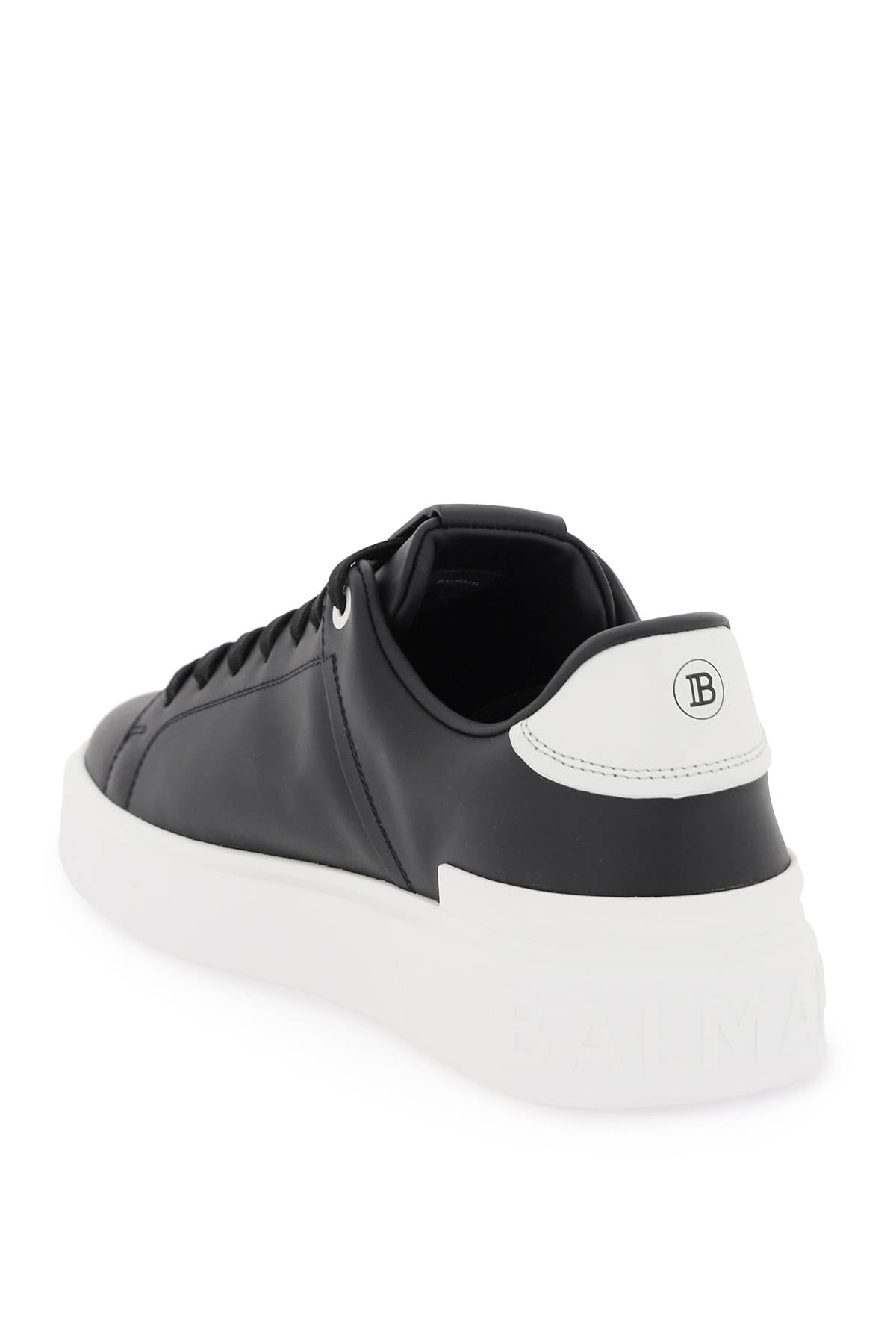 Balmain leather 'b-court' sneakers with logo print