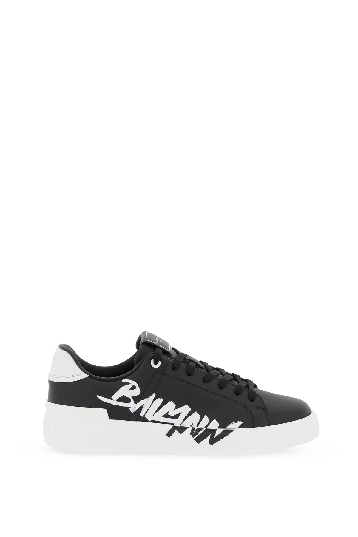 Balmain leather 'b-court' sneakers with logo print