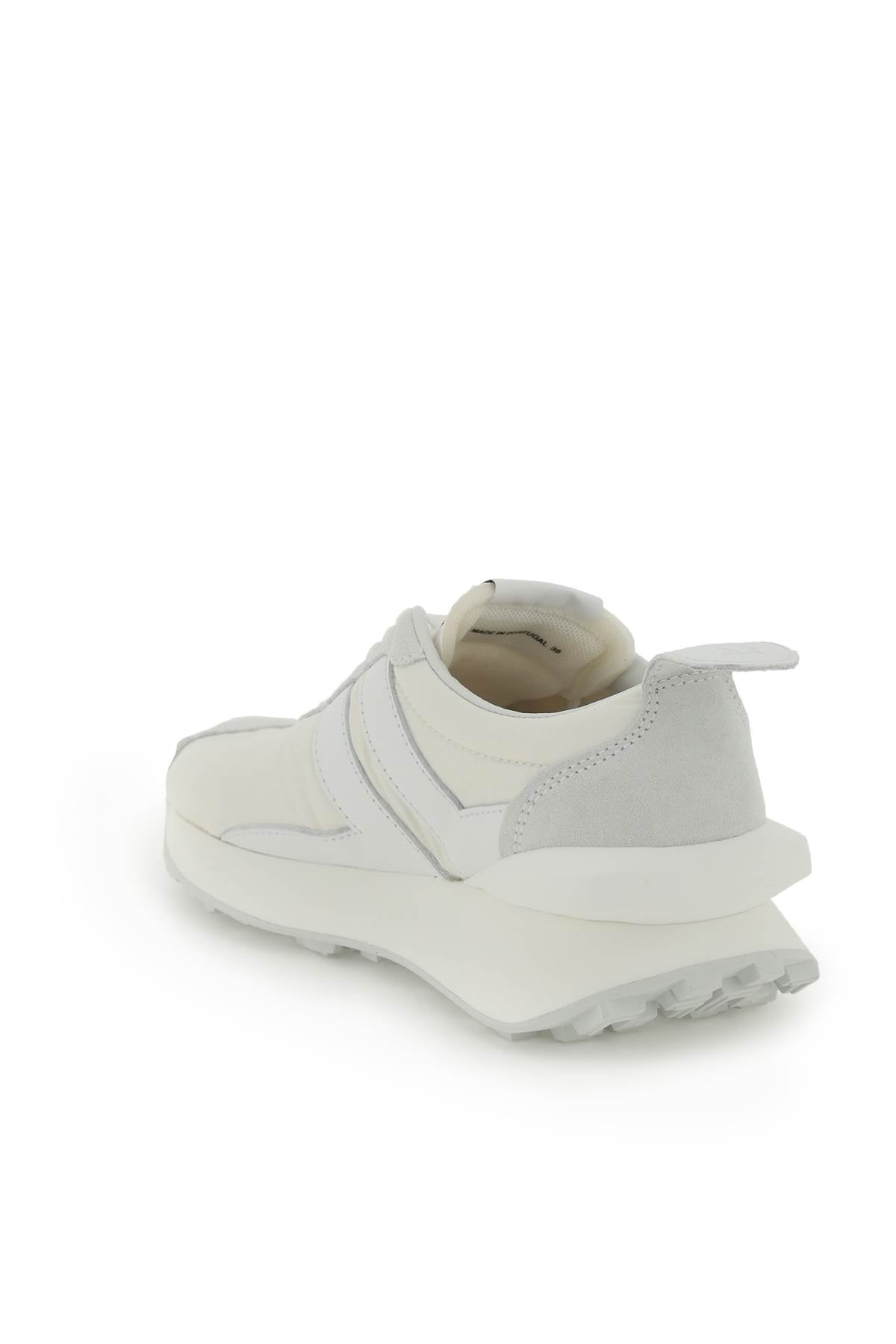 Lanvin nylon and leather bumper sneakers