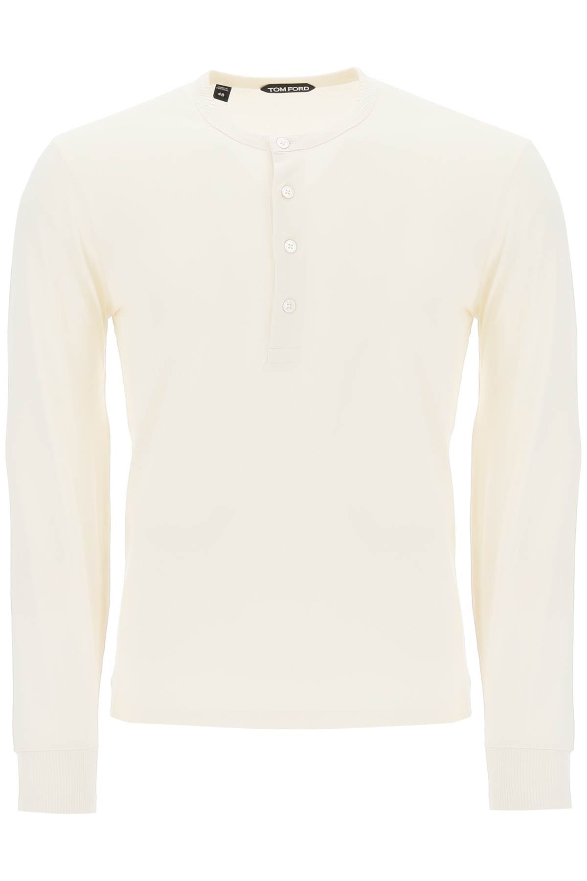 Tom ford lyocell cotton henley shirt