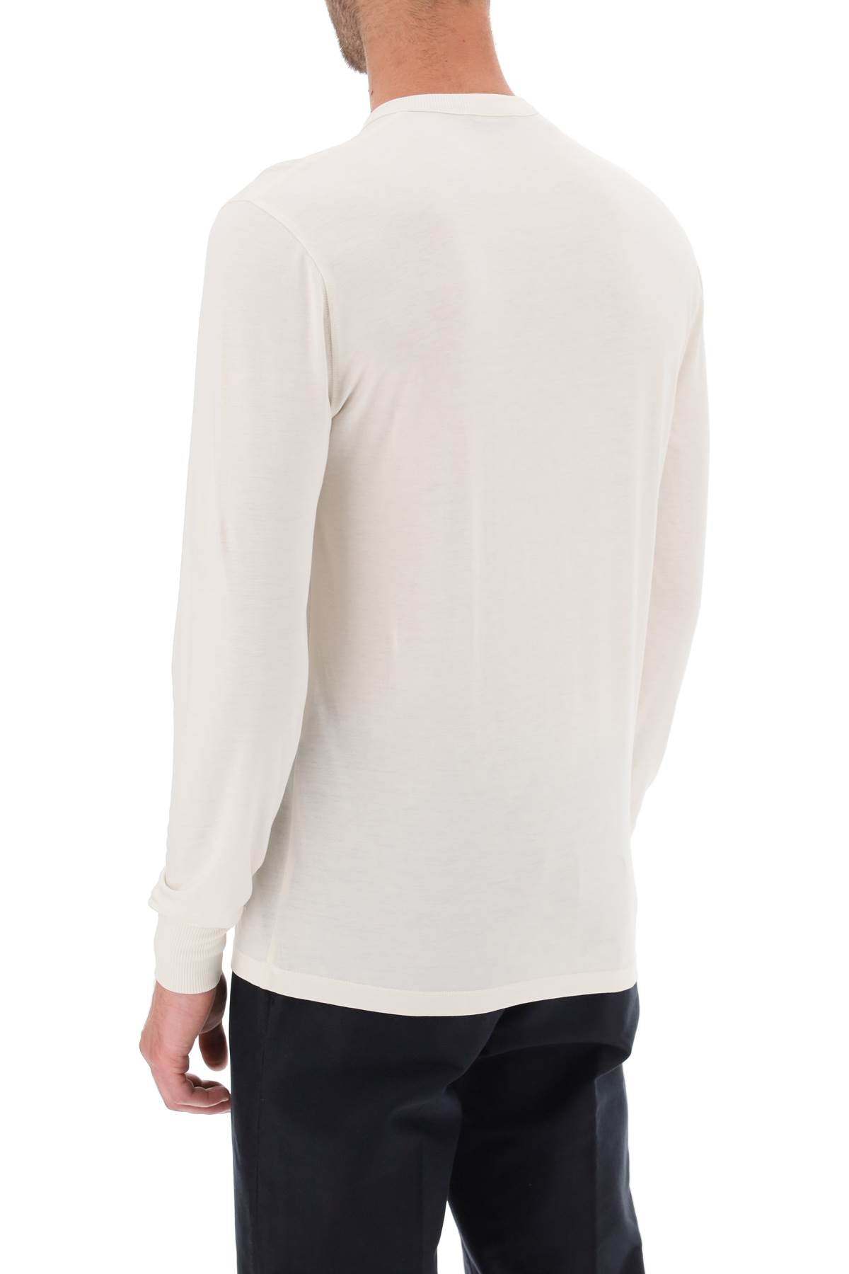 Tom ford lyocell cotton henley shirt