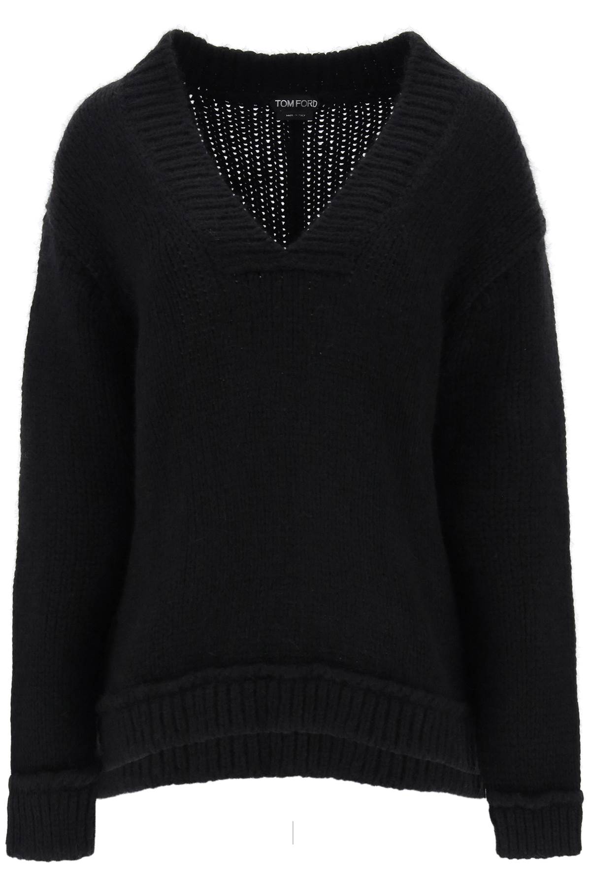 Tom ford v-neck sweater in alpaca wool