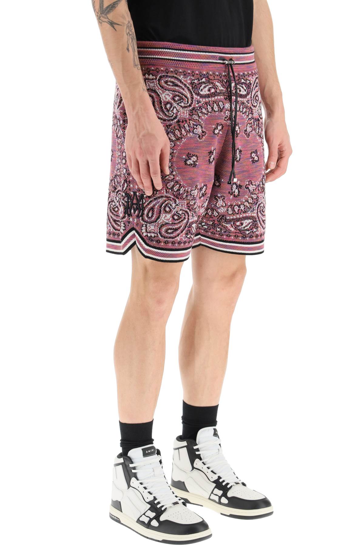 Amiri bandana jacquard knit bermuda shorts