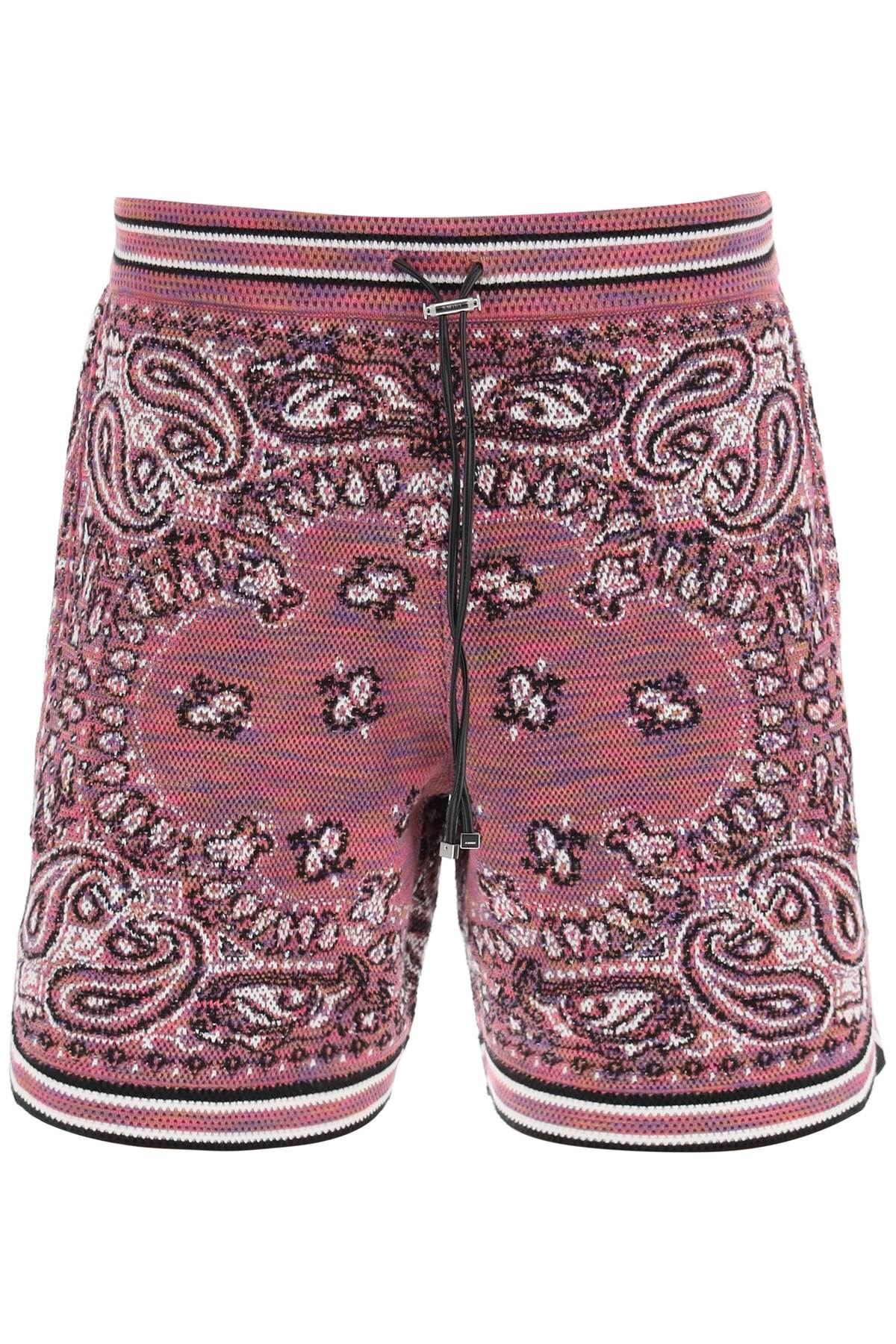 Amiri bandana jacquard knit bermuda shorts