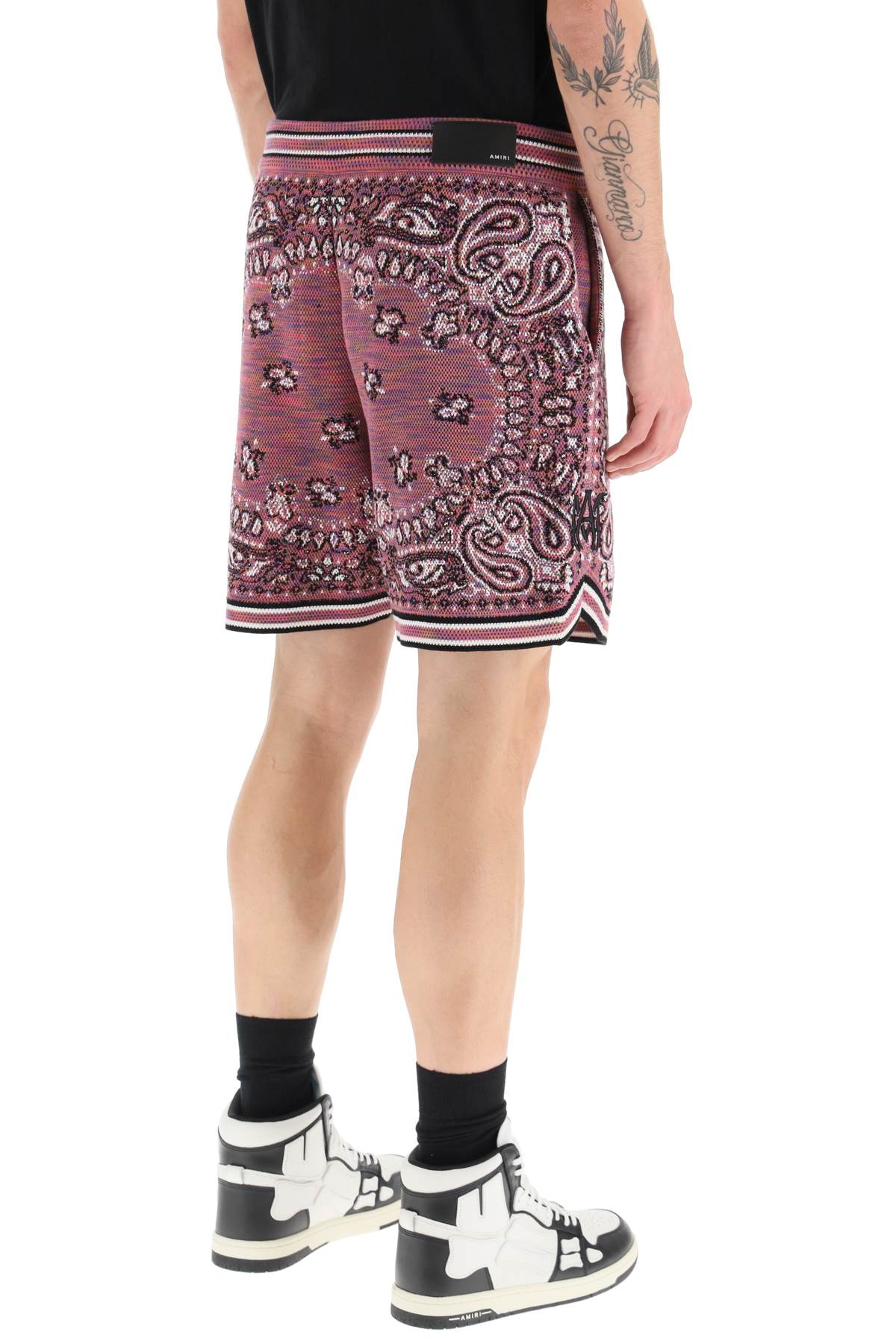 Amiri bandana jacquard knit bermuda shorts