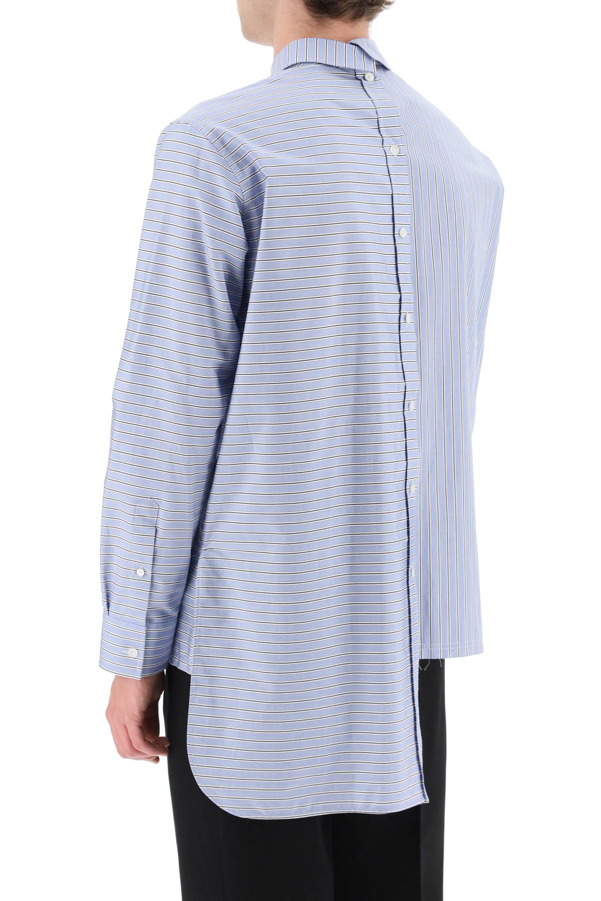 Lanvin asymetric striped shirt