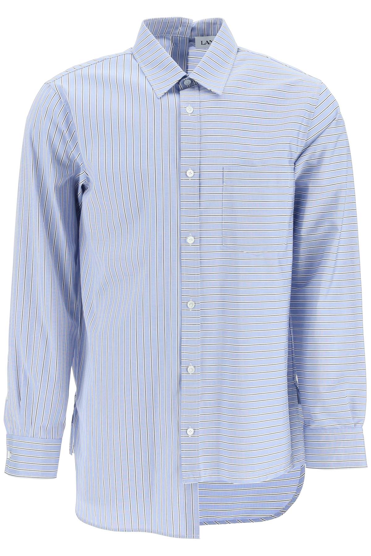 Lanvin asymetric striped shirt