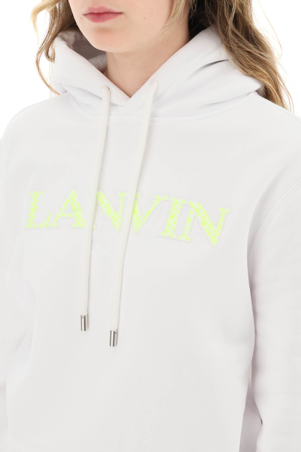 Lanvin curb logo hooded sweatshirt