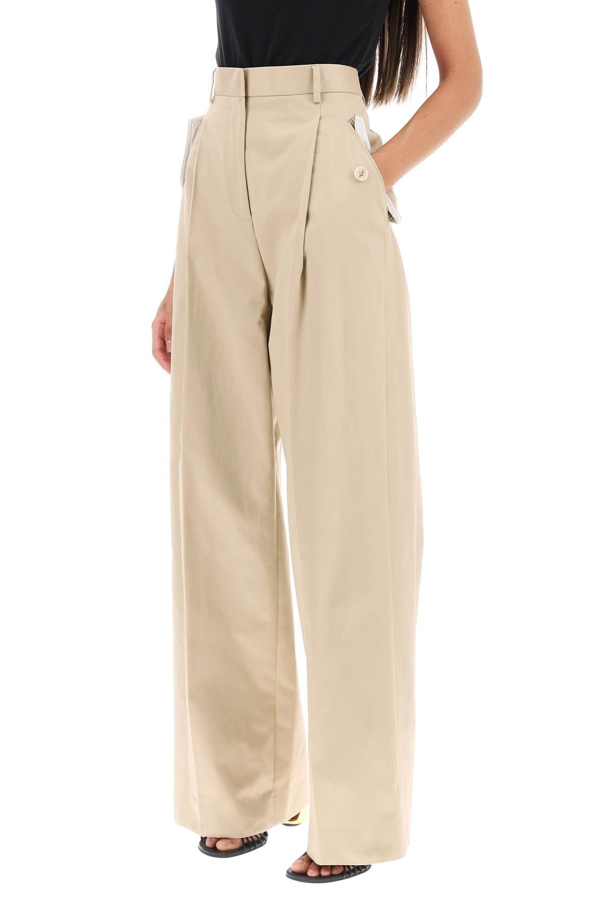 Lanvin wide leg gabardine pants