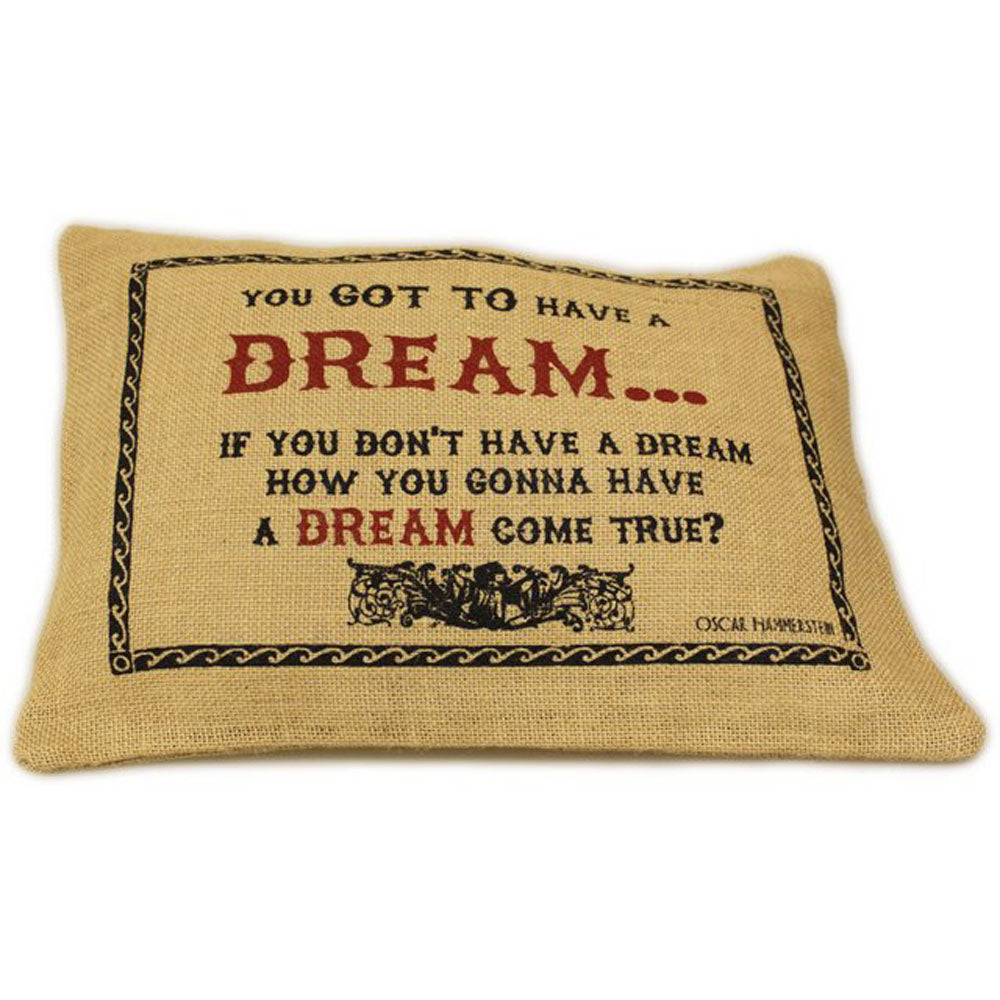 CUSCINI LETTERARI - Copricuscino in Juta lavata / Juta washed pillow case DREAM - Size 38x25cm