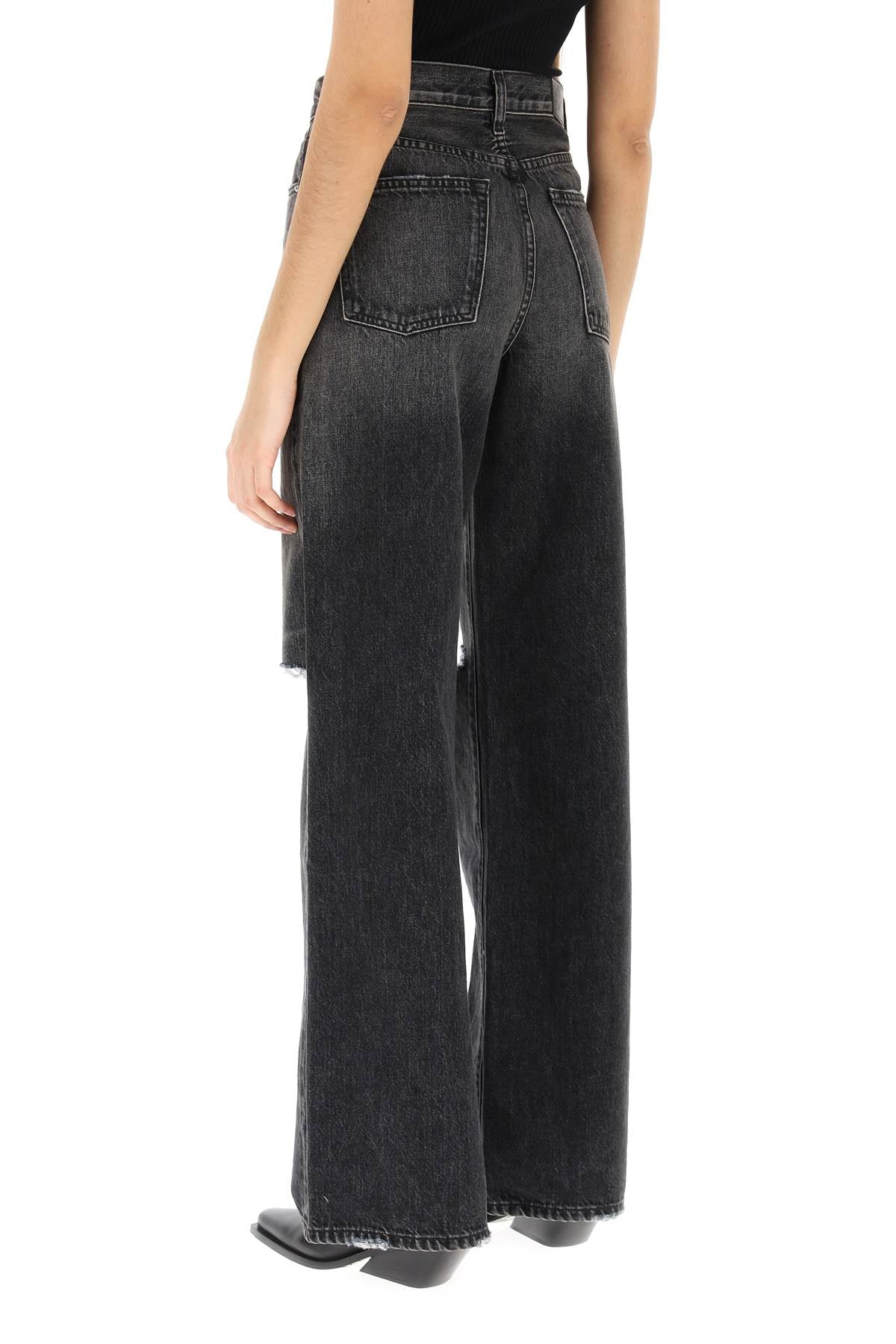 Amiri ripped jeans with wide leg