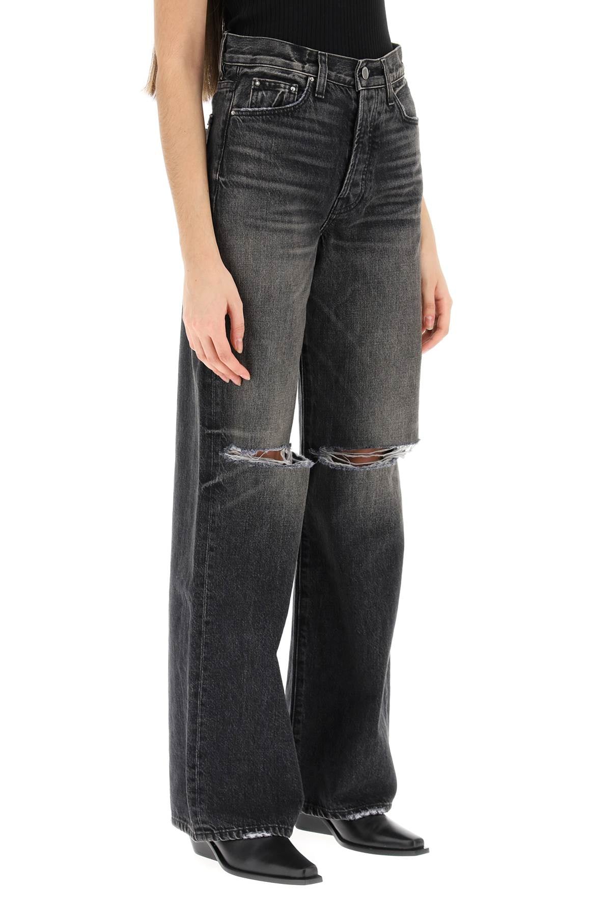 Amiri ripped jeans with wide leg