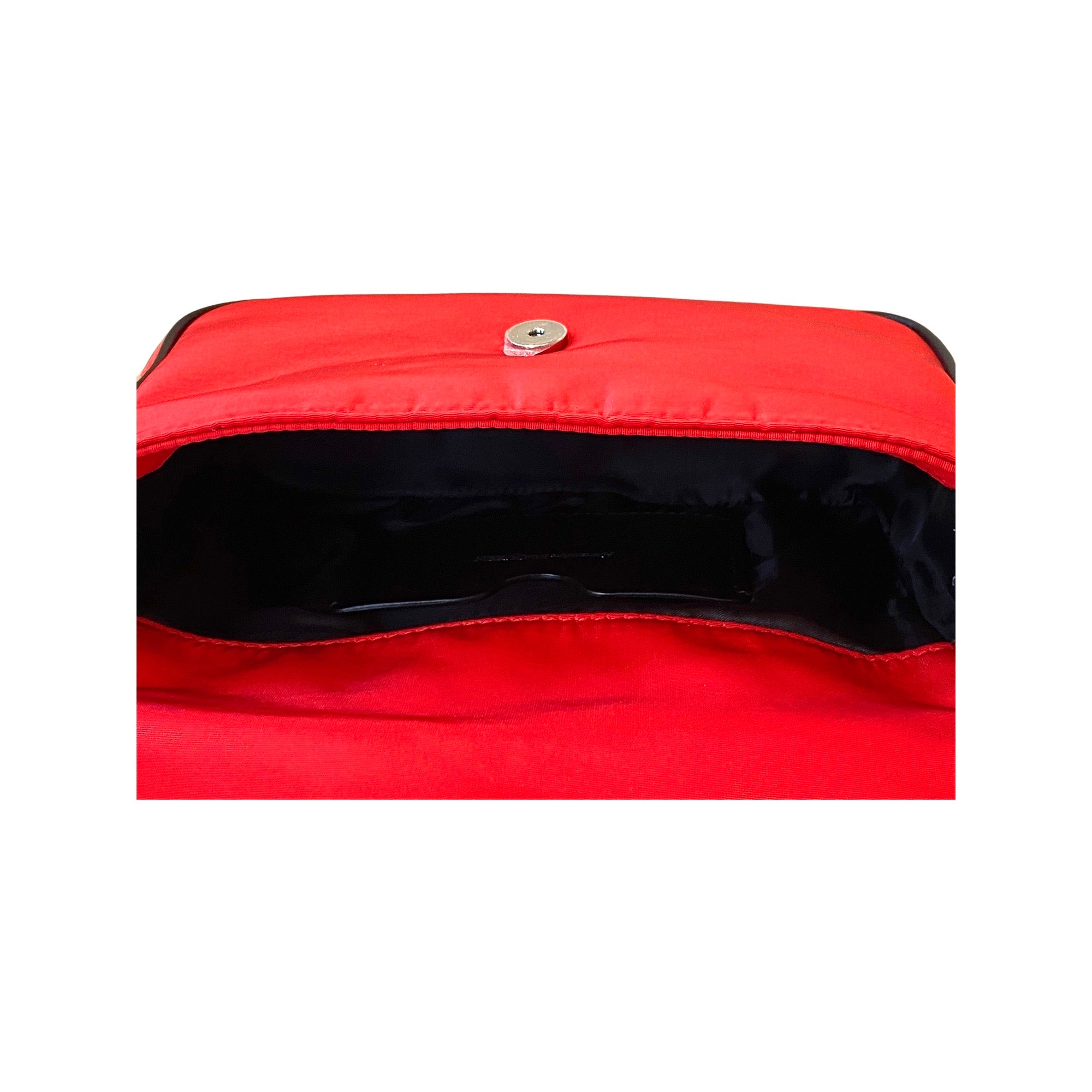 Alexander McQueen Red Nylon Graffiti Skull Shoulder Bag