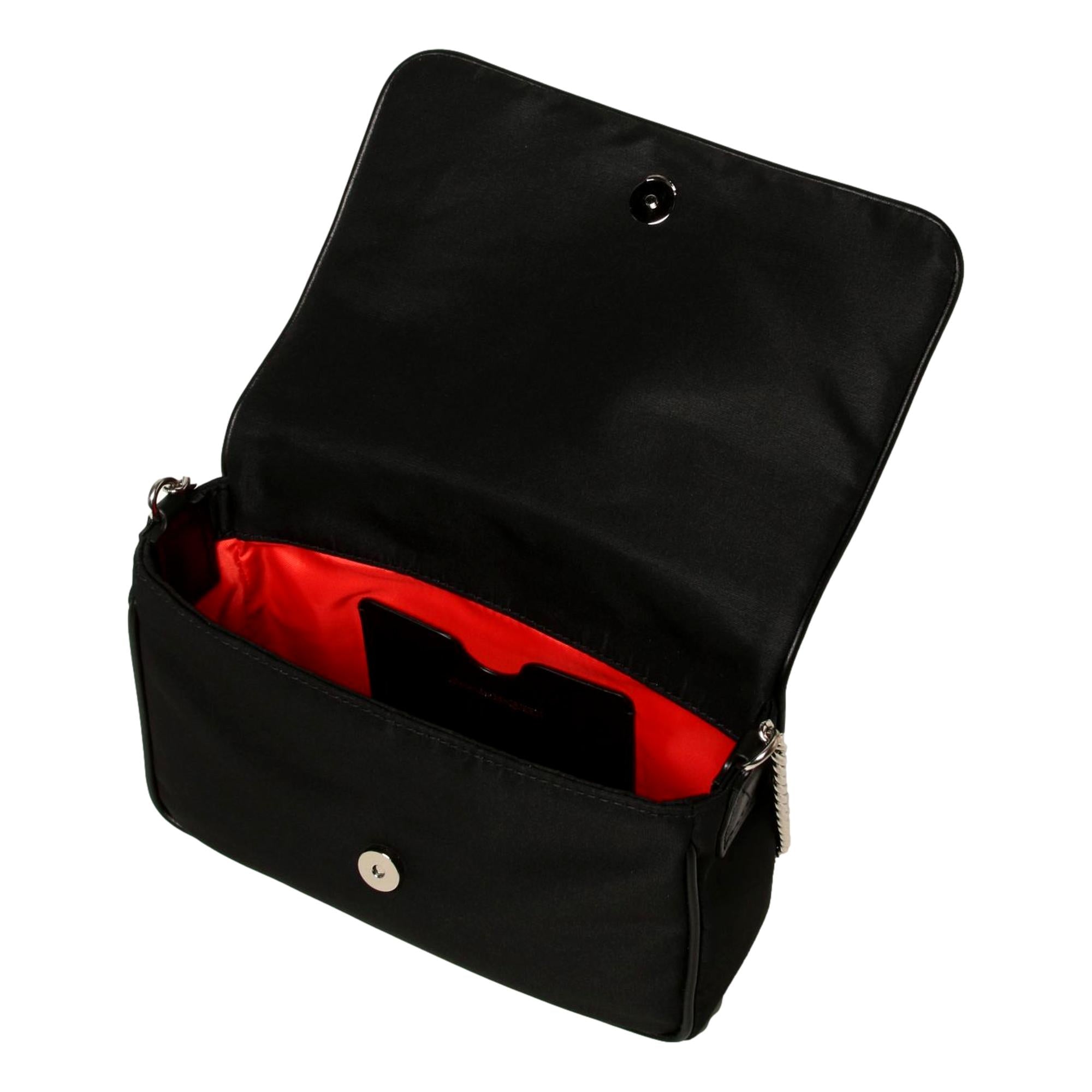 Alexander McQueen Small Black Nylon Skull Shoulder Bag