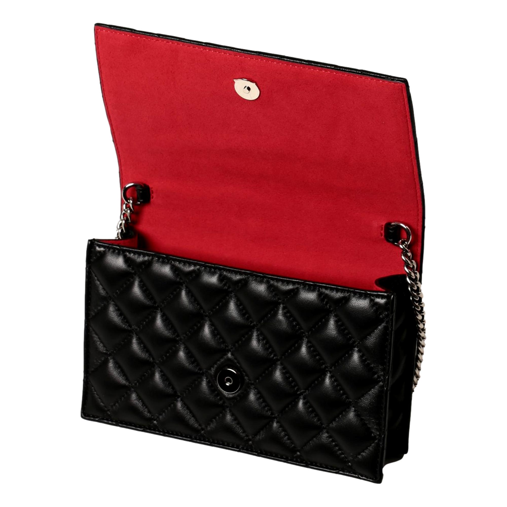 Alexander McQueen Small Black Quilted Leather Skull Shoulder Bag