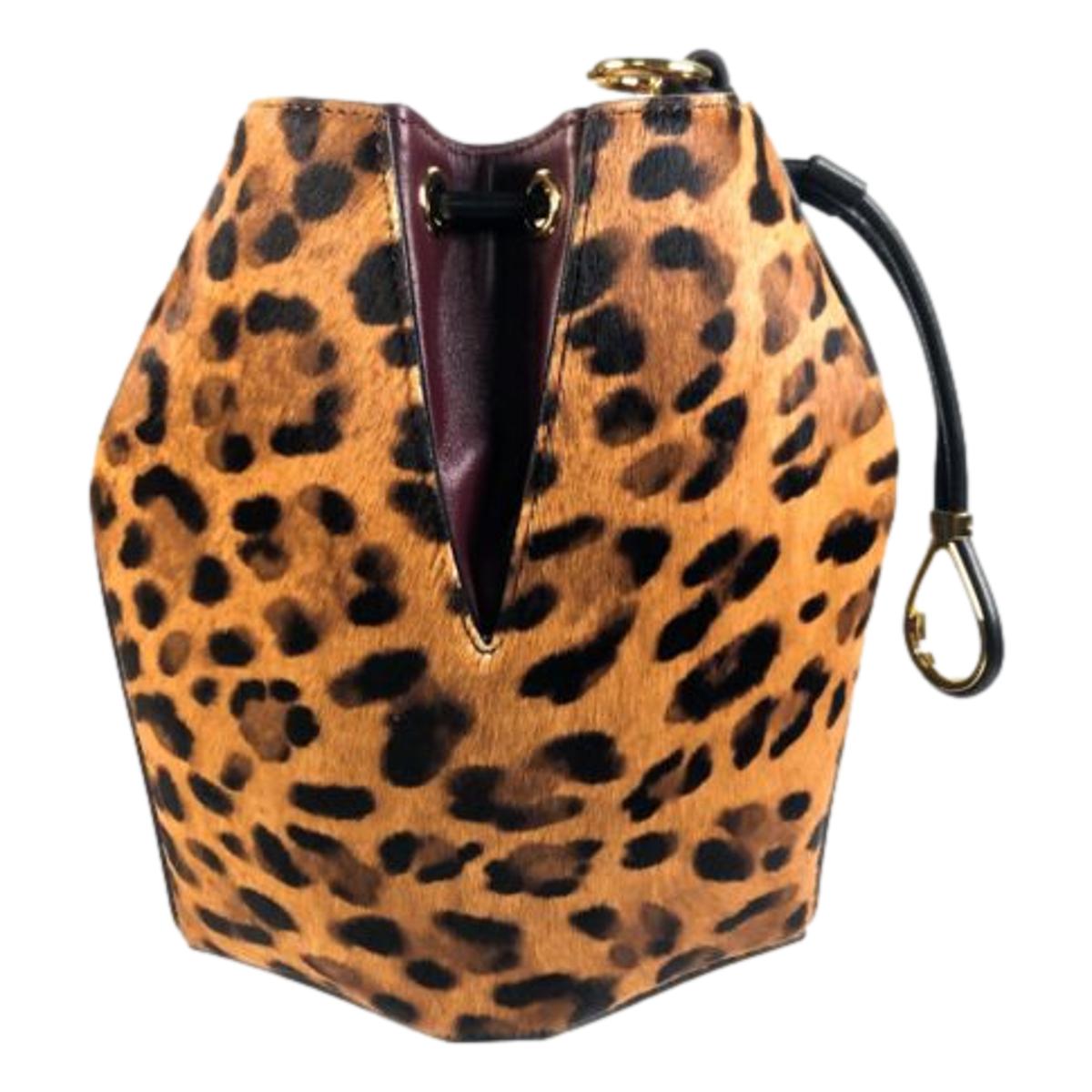 Alexander McQueen The Bucket Bag Cheetah Print Pony Hair