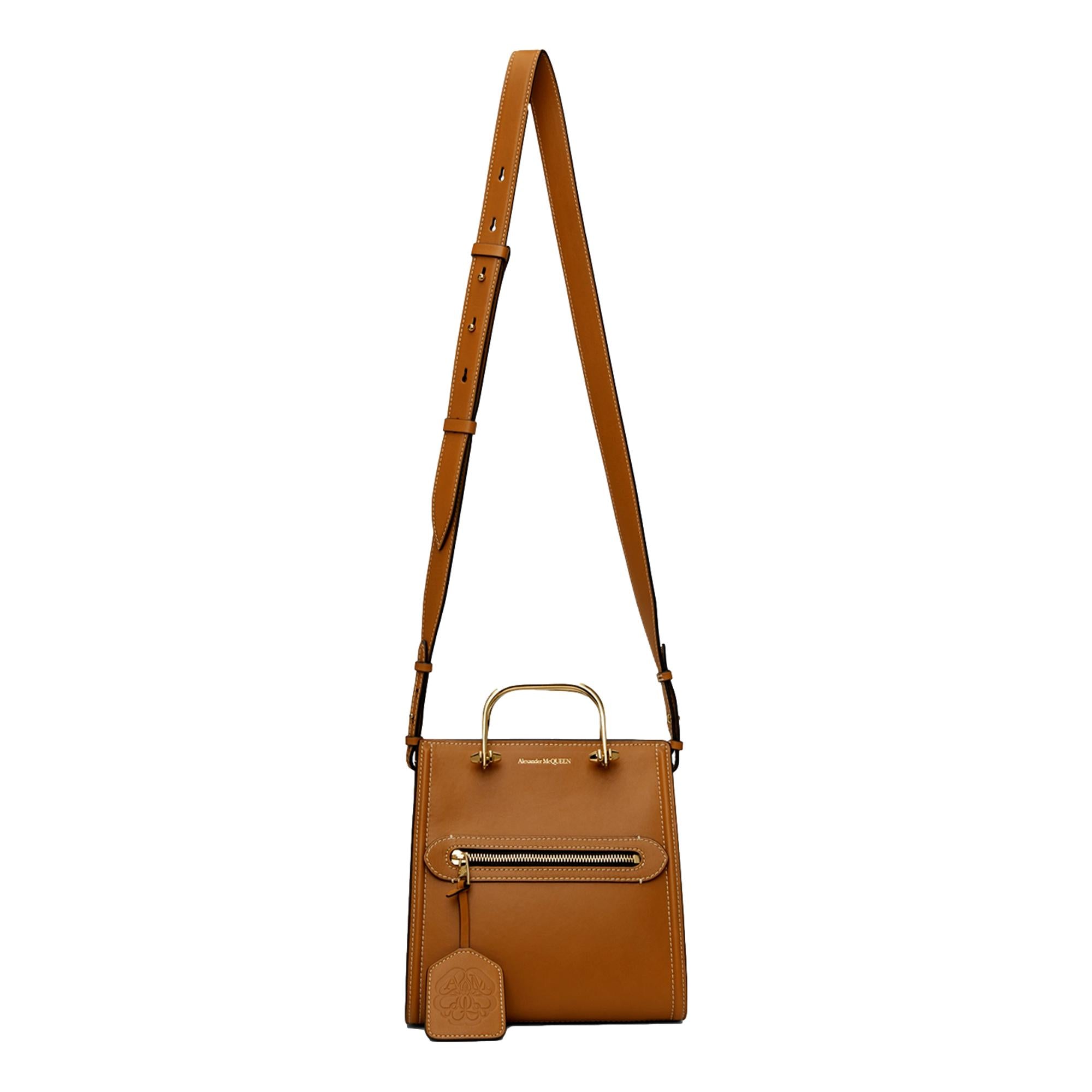 Alexander McQueen The Short Story Tan Calf Leather Satchel