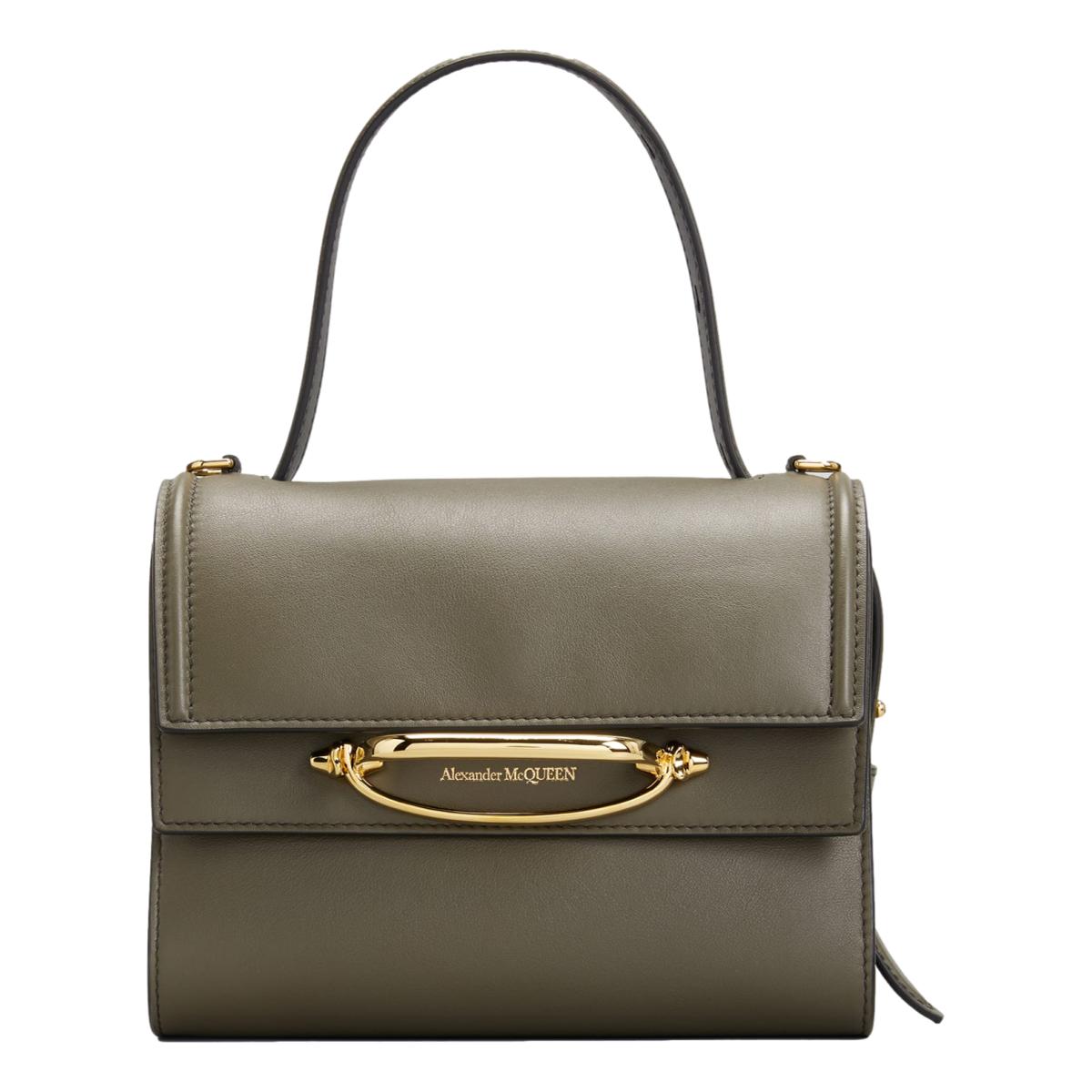 Alexander McQueen The Story Bag Khaki Leather Small Satchel