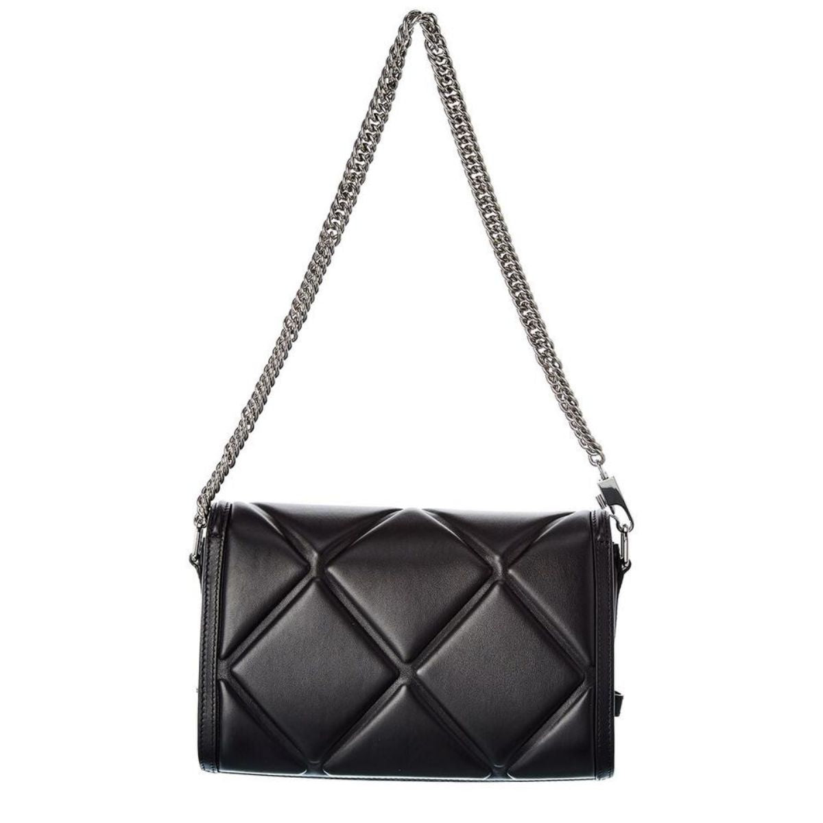 Alexander McQueen The Story Black Leather Quilted Shoulder Bag