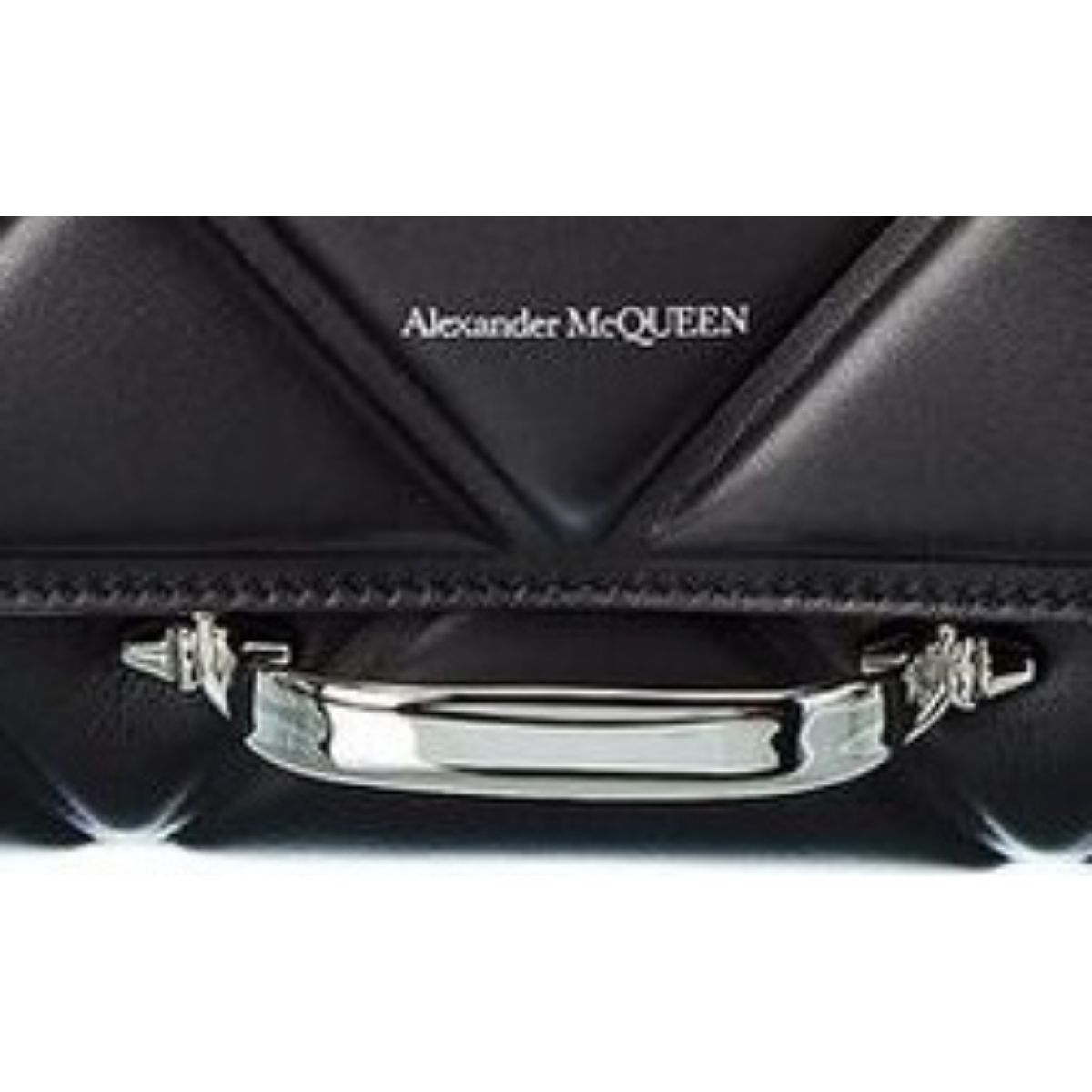 Alexander McQueen The Story Black Leather Quilted Shoulder Bag